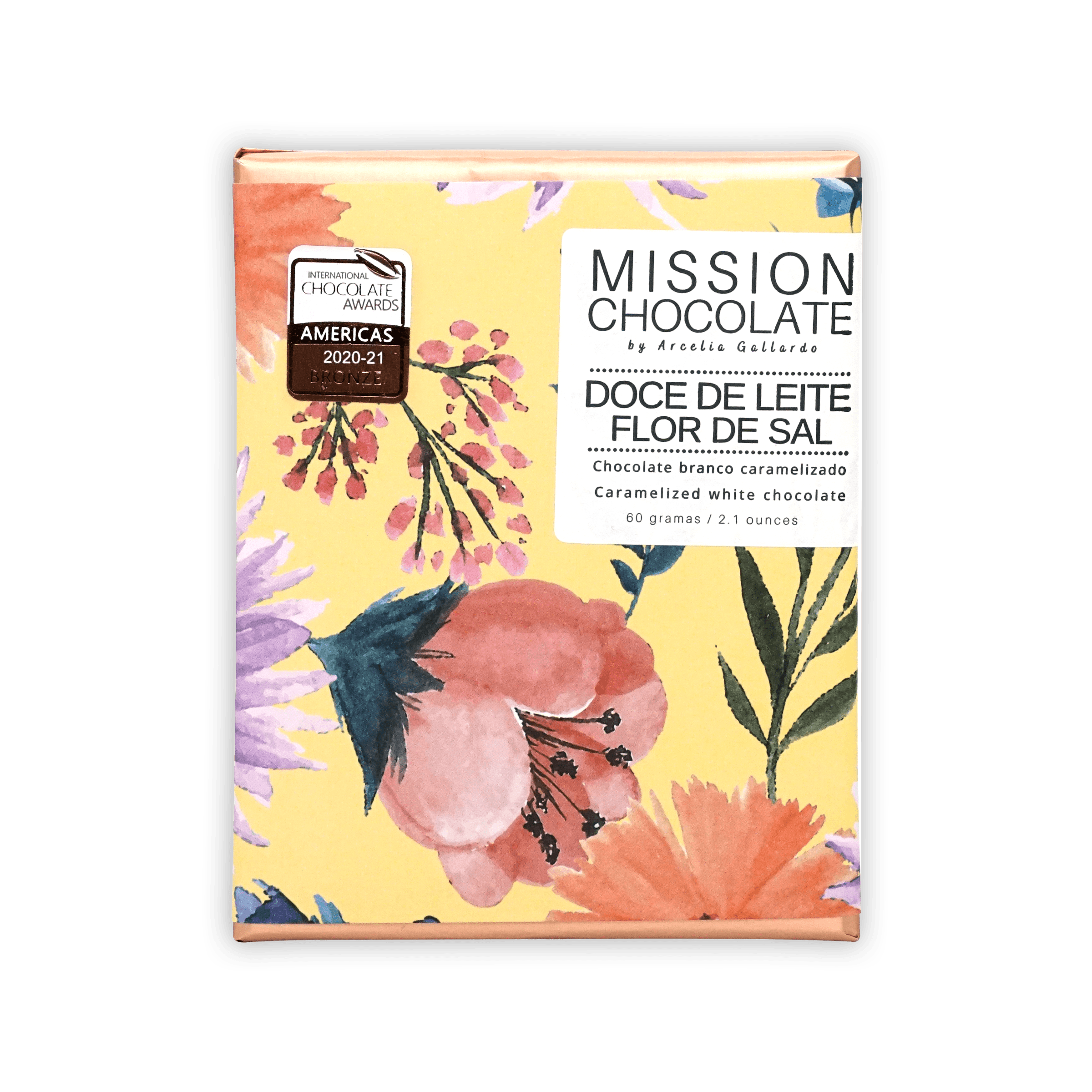 Premium Mission Chocolate Dulce de Leche & Fleur de Sel White Chocolate Bar - Gourmet Artisan Candy for Gifts, Desserts & Baking | Perfect for Valentine's Day, Holidays & Special Occasions