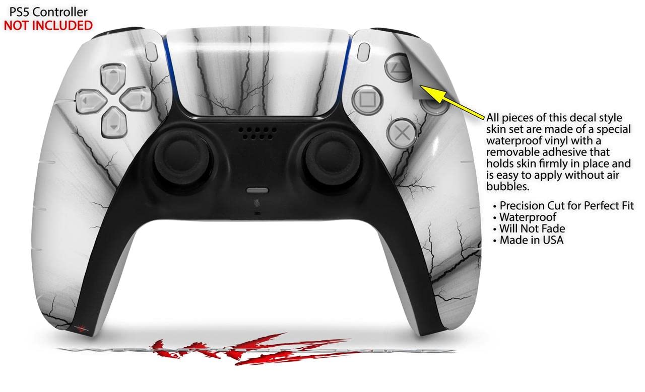 PS5 DualSense Controller Skin Wrap - Lightning Black for Gaming Protection