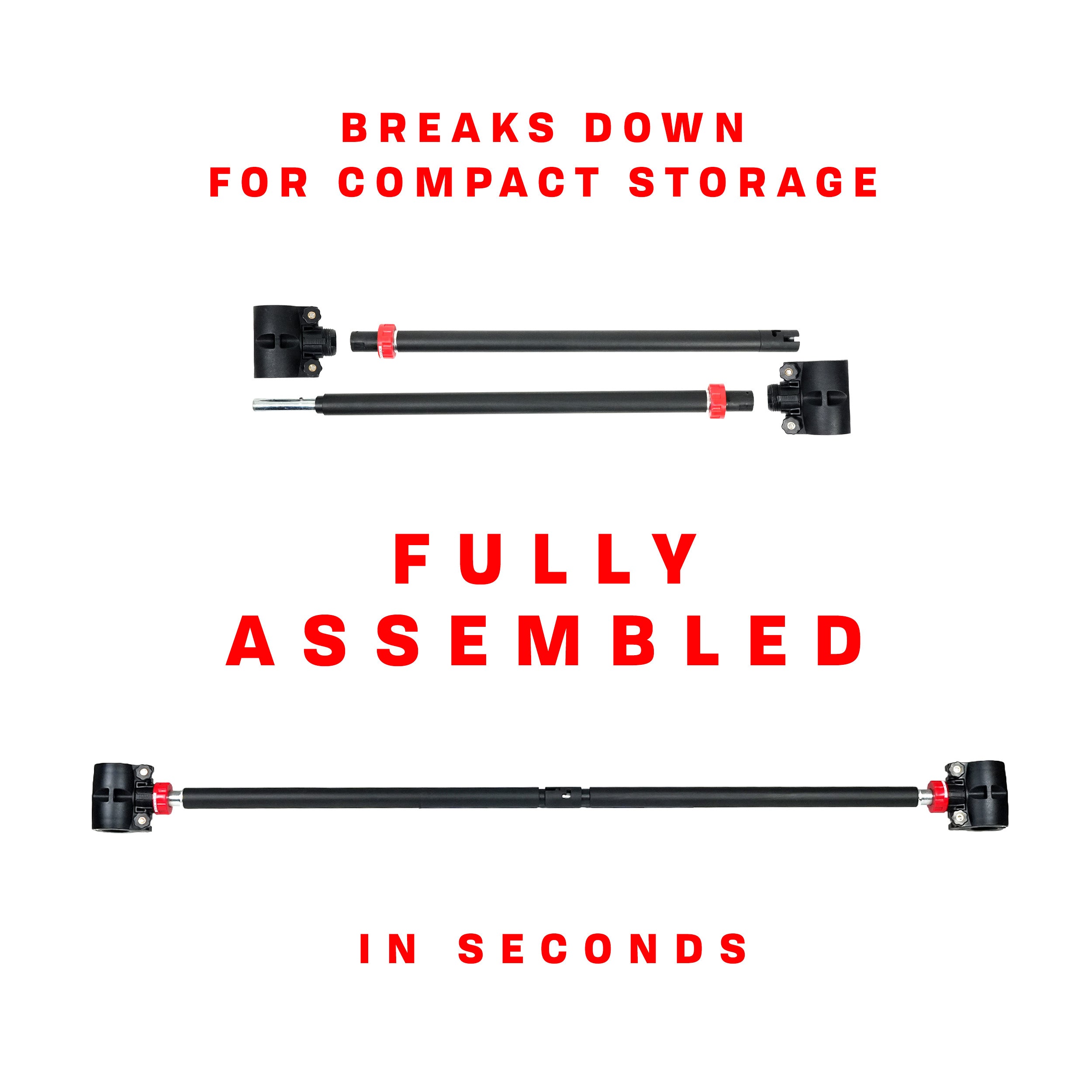 PRCTZ Adjustable Dumbbell to Barbell Converter - Modular Weightlifting Bar for Home Gym Strength Training | Perfect for CrossFit, Powerlifting & Functional Fitness Workouts