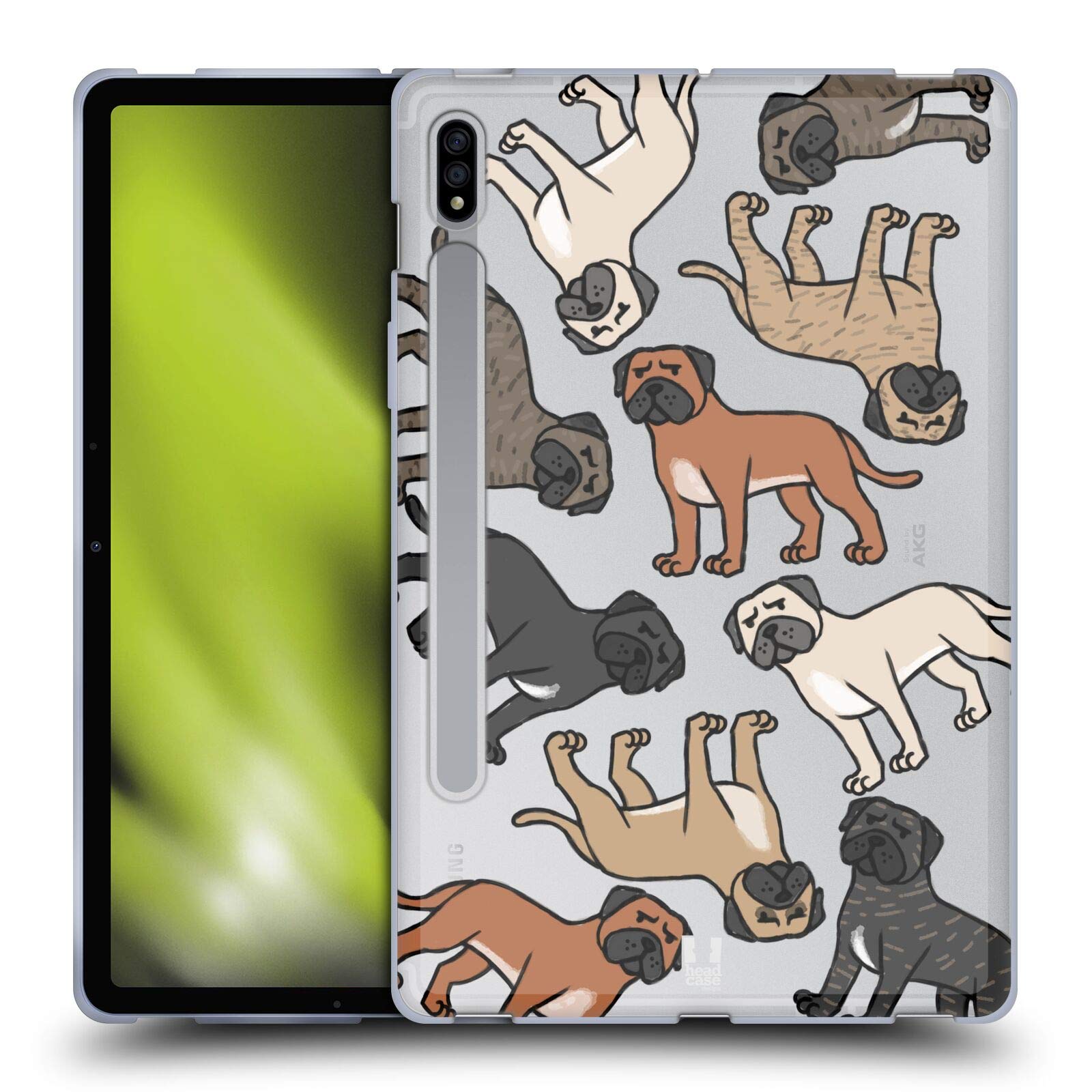 Head Case Designs Bullmastiff Dog Breed Soft Gel Case for Samsung Galaxy Tab S7 5G - Durable Protection for Home, Office, and Travel