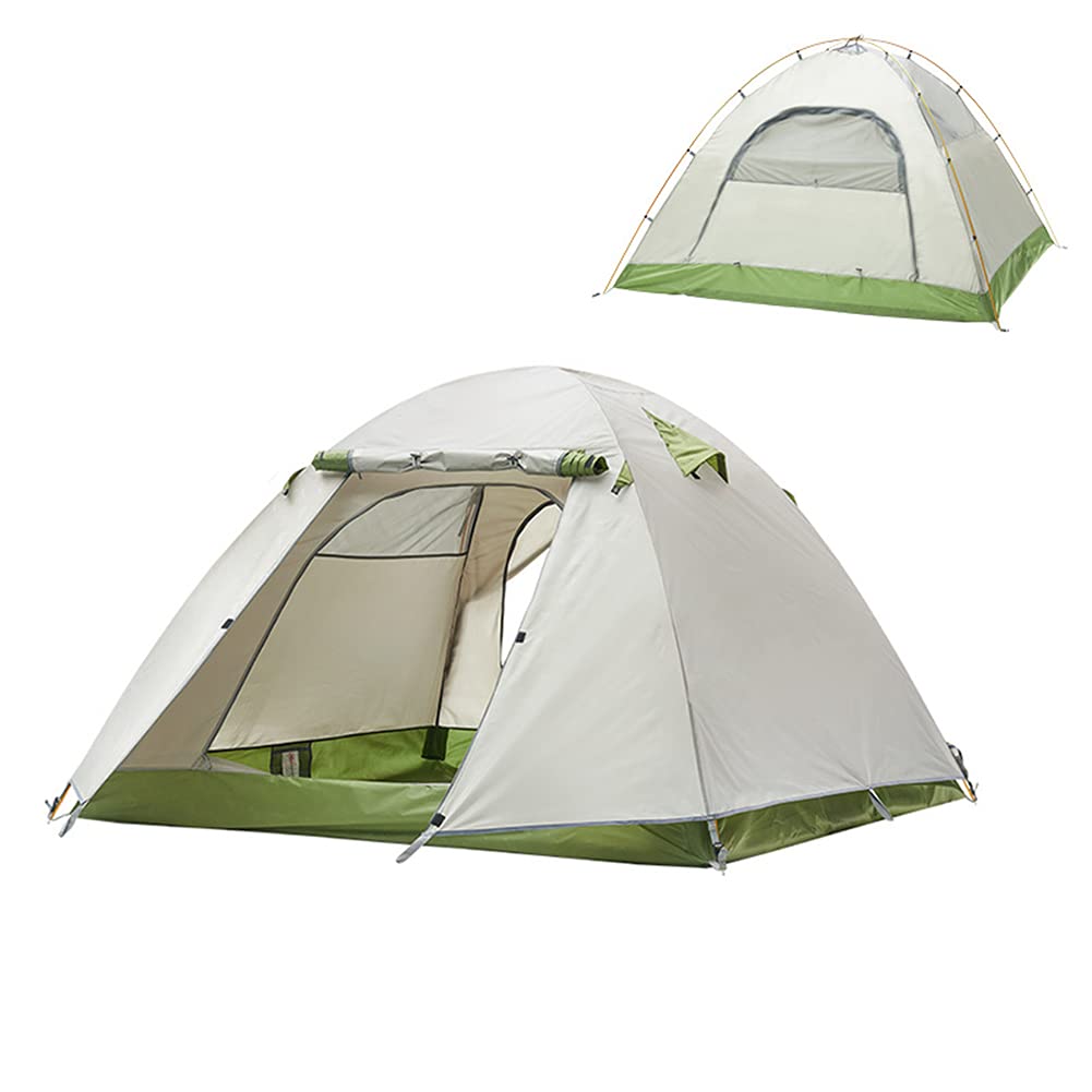 2-4 Person Waterproof Camping Tent with Double Zipper Doors, UV Sun Protection & Carry Bag - Perfect for Beach, Picnics, Hiking & Outdoor Adventures