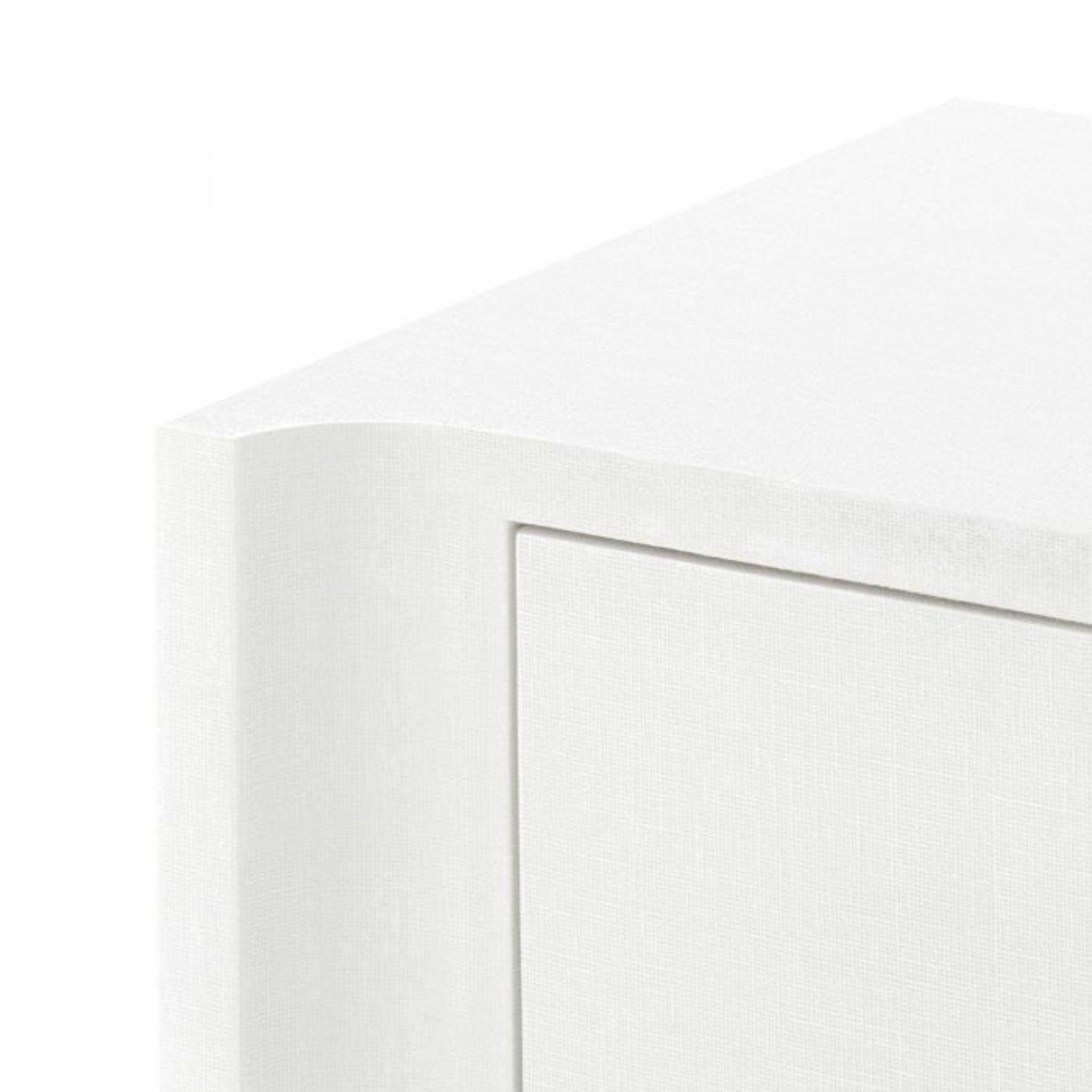 Audrey 6-Drawer Chest Dresser in Cream - Customizable Pulls for Bedroom & Living Room Storage