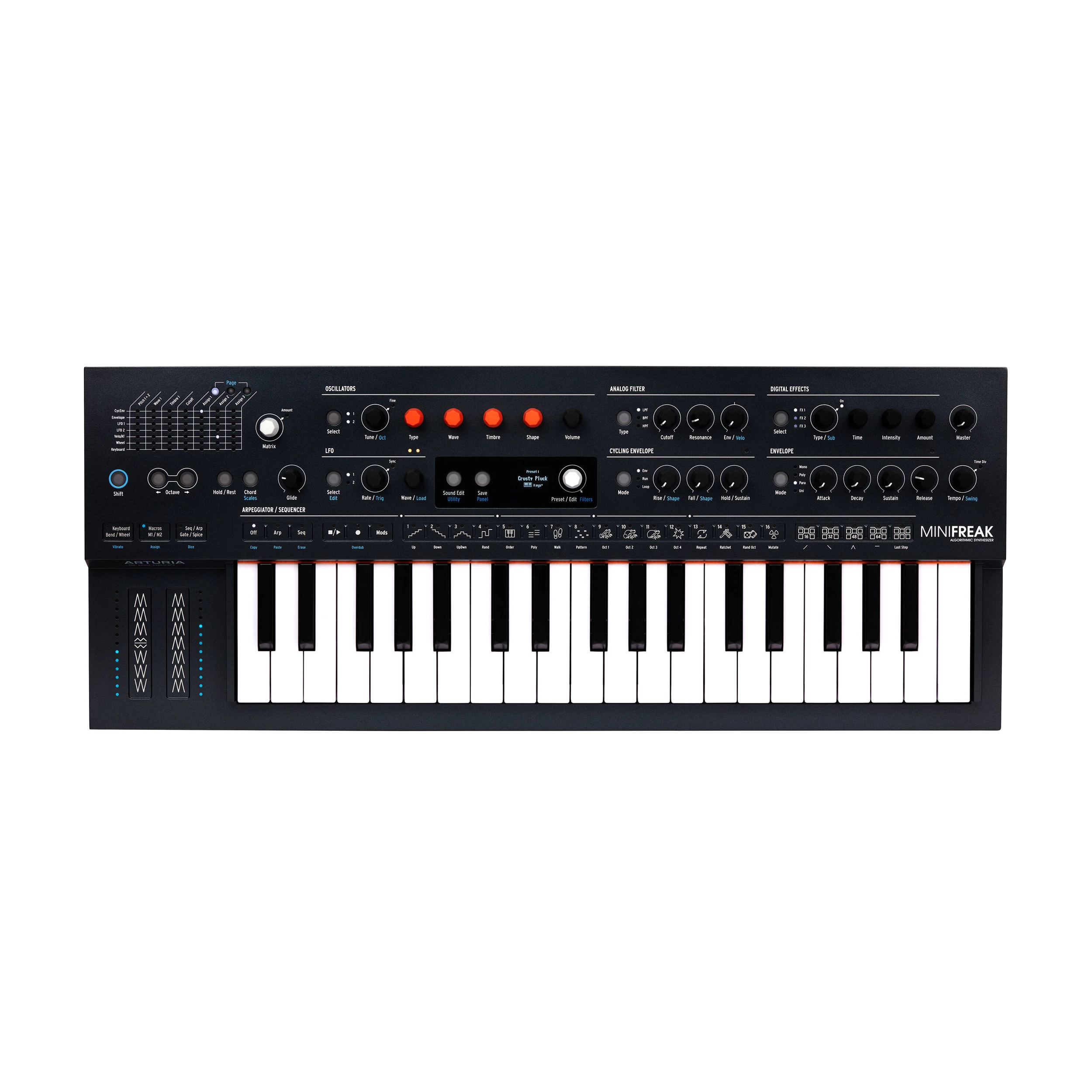 Arturia MiniFreak 37-Key Hybrid Synthesizer - Digital & Analog Keyboard for Music Production, Live Performance & Studio Recording