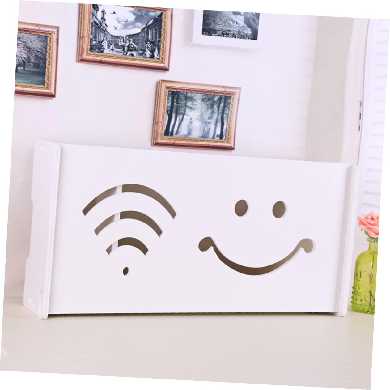 UKCOCO Wall Mount Router Holder - Organize Your WiFi Modem & Internet Box - Perfect for Home, Office & Gaming Setup