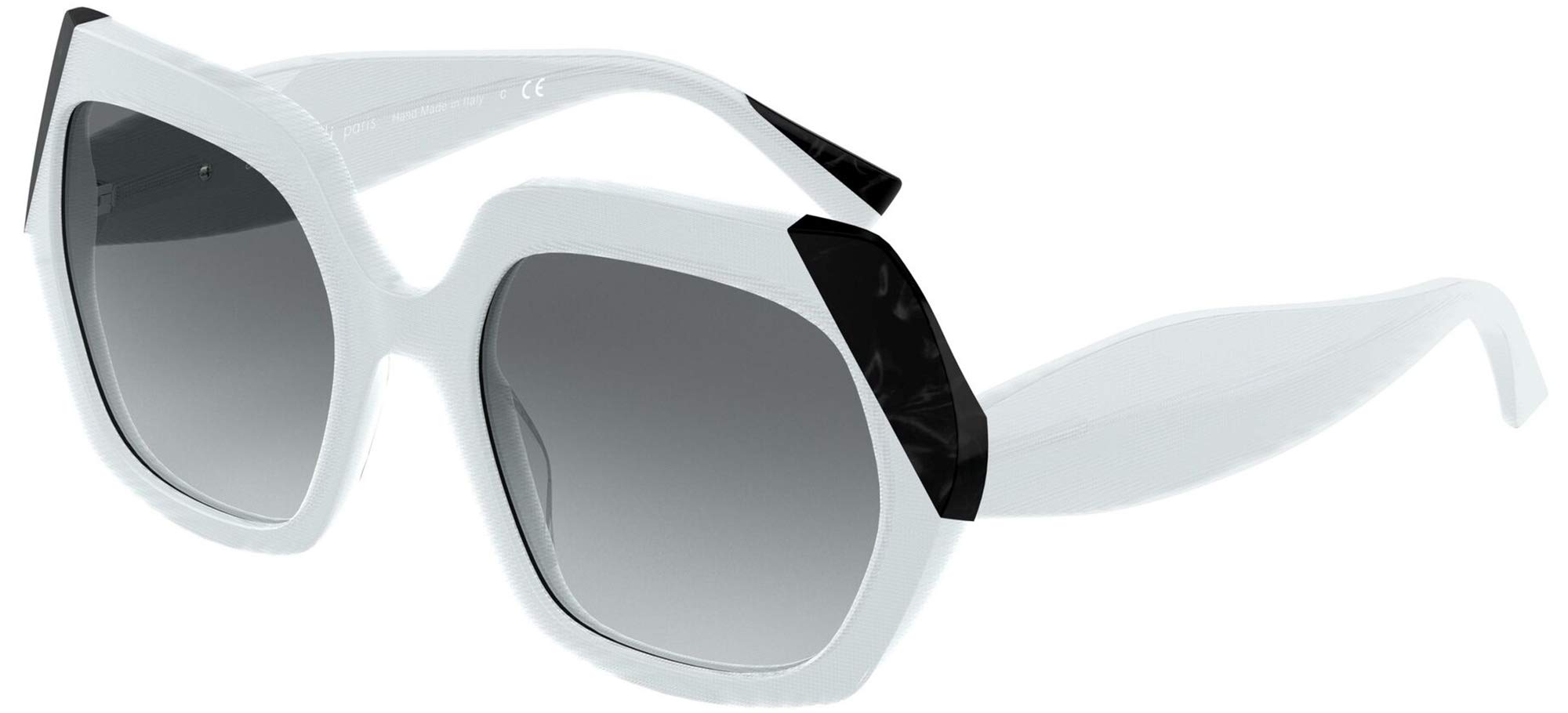 Aviator Sunglasses A 5054 005/11 - Pointille White/Black Frame with UV400 Protection - Perfect for Driving, Beach & Outdoor Activities