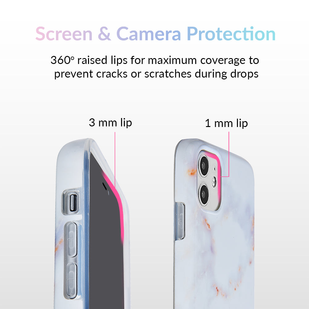Premium Gray Clouds Marble Pattern iPhone Case - Slim Protective Cover for iPhone 12/13/14/15 Pro Max - Stylish & Durable for Everyday Use, Work & Travel
