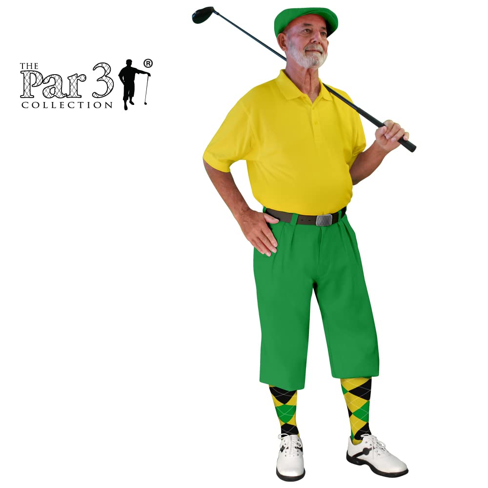 Premium Lime Green Microfiber Golf Pants for Men - Breathable Stretch Performance Trousers - Perfect for Golf, Tennis & Casual Wear