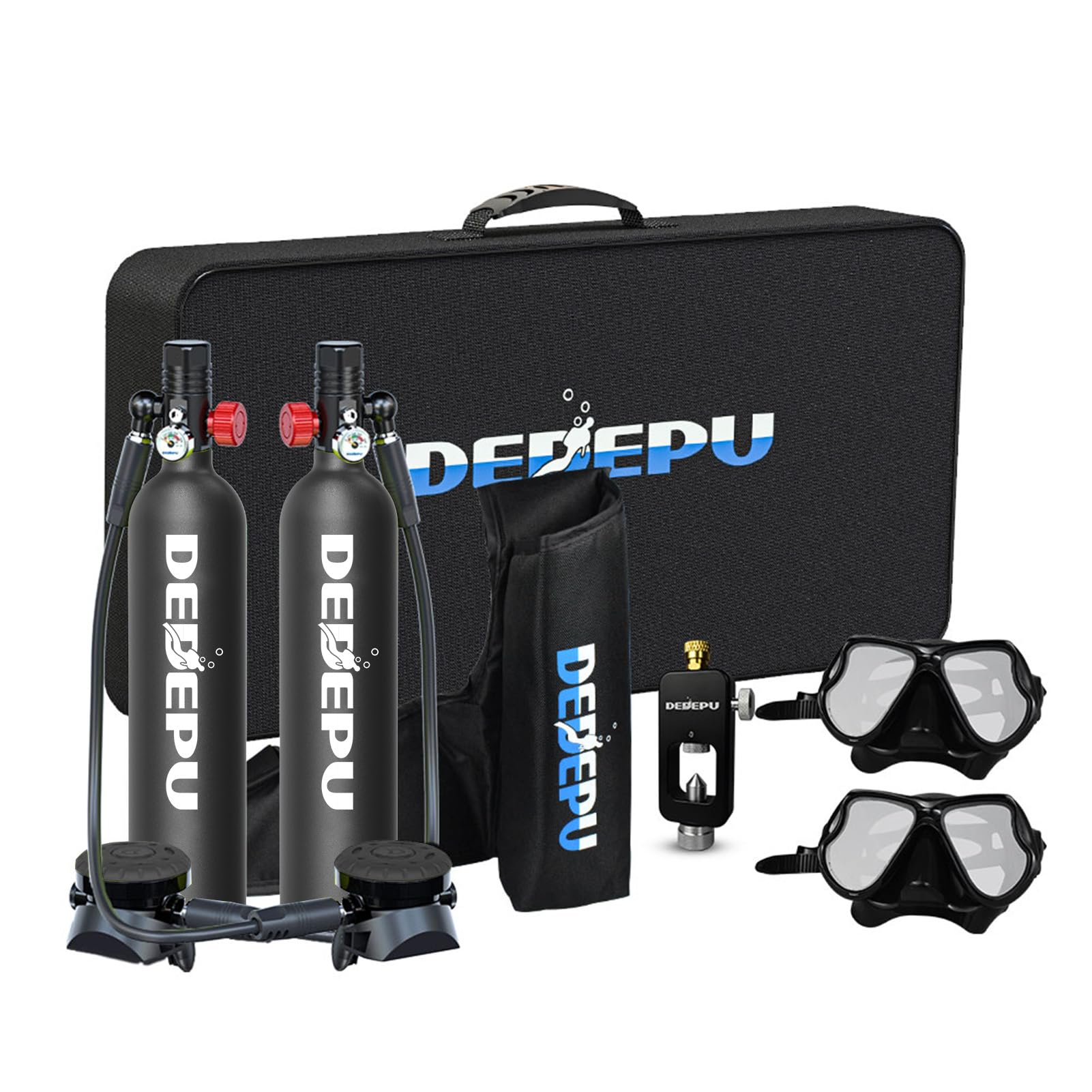 DEDEPU Mini Scuba Tank - Portable Oxygen Tank for Diving, Snorkeling & Emergency Use - Compact Scuba Gear for Underwater Exploration & Outdoor Adventures