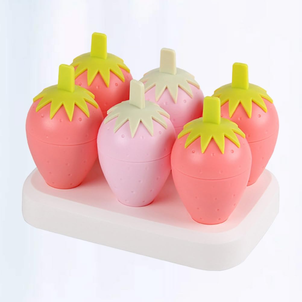 6-Piece Reusable Silicone Popsicle Molds for Kids - DIY Ice Cream, Strawberry & Fudge Treats | BPA-Free, Easy Clean | Perfect for Summer Snacks, Birthday Parties & Family Fun