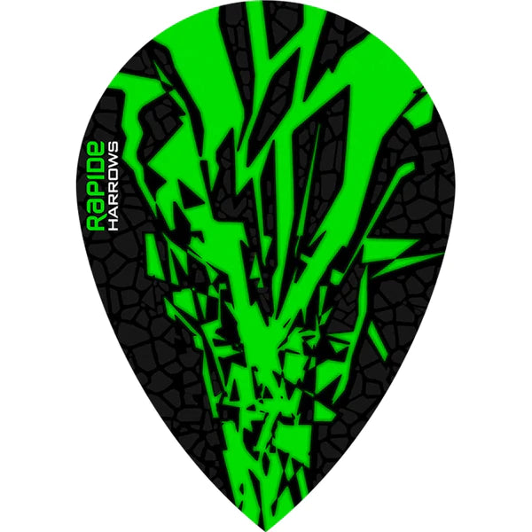Harrows Rapide X Dart Flights and Accessories - Pear Shape for Precision Play | Perfect for Professional Dart Players and Home Game Rooms