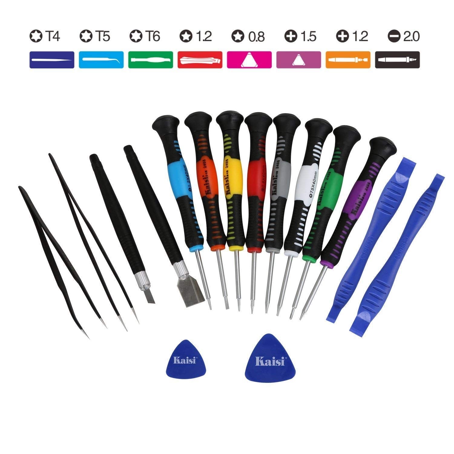 Kaisi 16-Piece Precision Screwdriver Set - Professional Repair Tool Kit for Electronics, Phones, Watches & Small Appliances - Perfect for DIY Home Repairs and Tech Maintenance