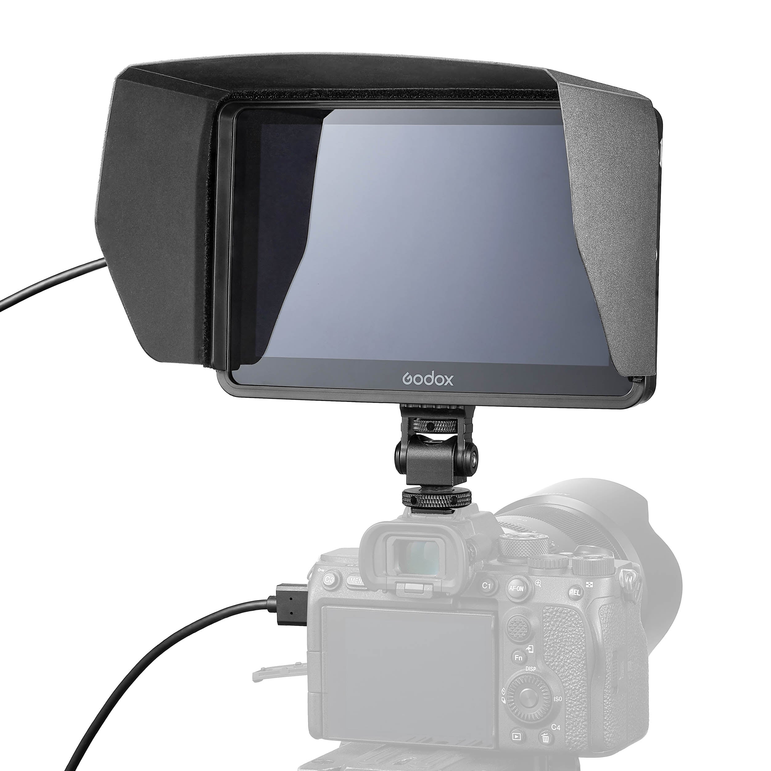 GM7S Ultra Bright 1200nit 7-inch On-Camera HDMI Field Monitor with 4K Support - Perfect for Filmmaking, Photography & Live Streaming