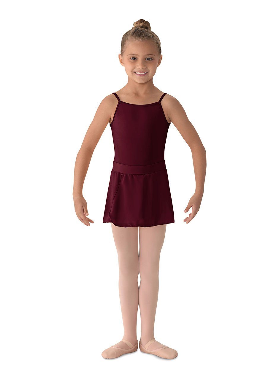 Mirella Girls Georgette Mock Wrap Skirt - Flowy A-Line Skirt for Kids, Toddler & Baby Girls - Perfect for School, Parties & Special Occasions