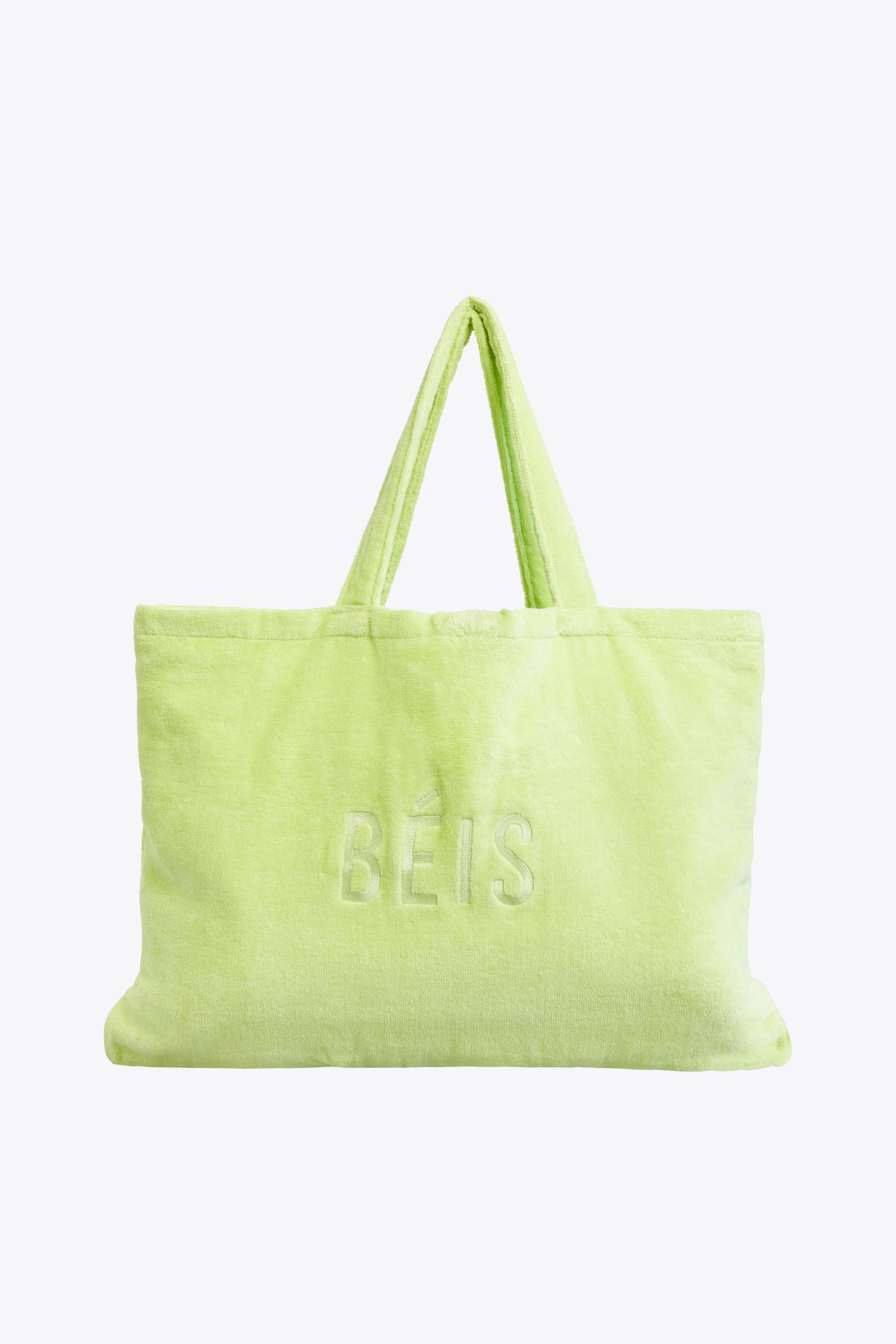 Organic Cotton Terry Towel Tote Bag in Citron - Eco-Friendly Beach Bag for Women, Gym Tote & Grocery Shopping - Perfect for Pool, Yoga & Travel Accessories