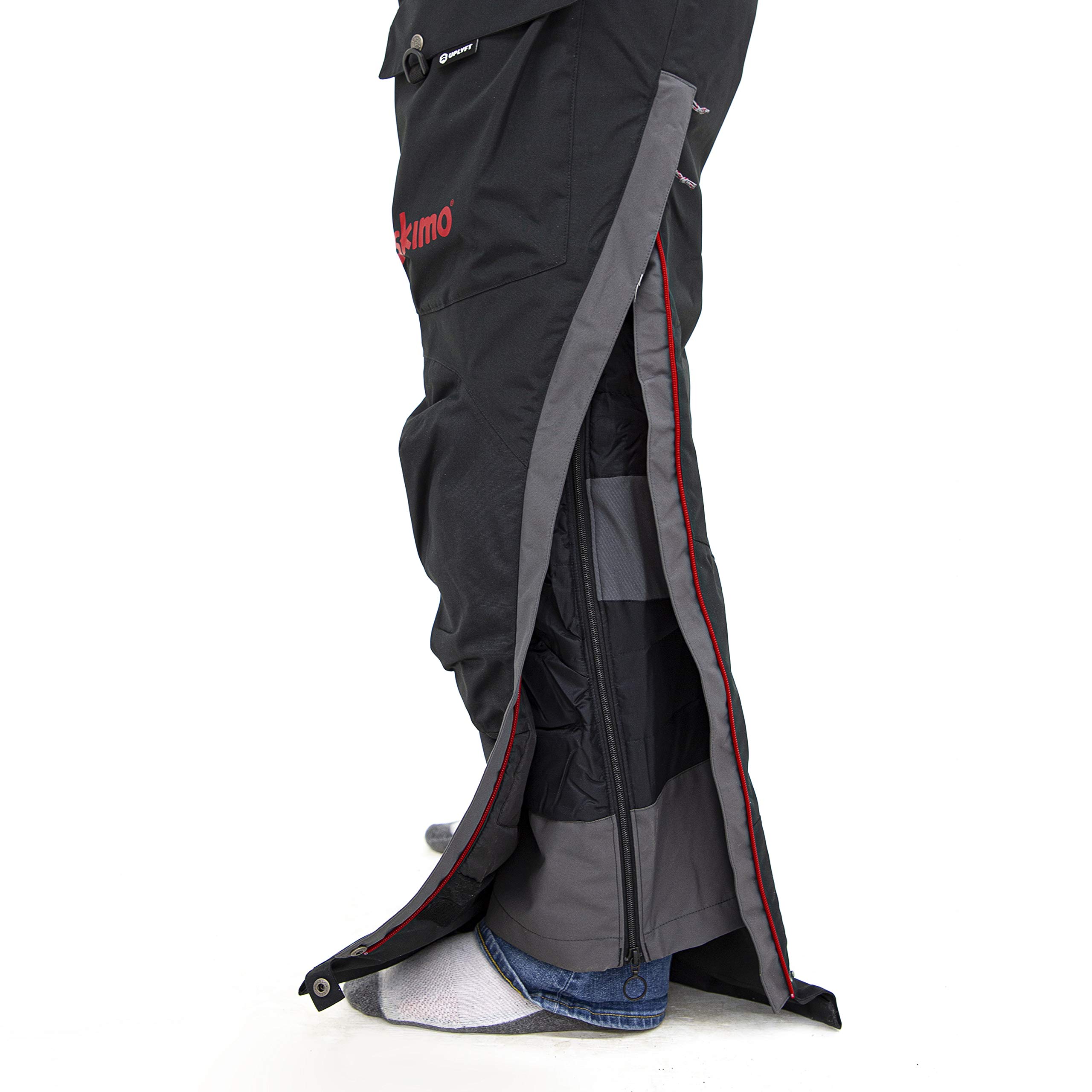 Eskimo Men's Superior Insulated Snow Bib Overalls - Waterproof Winter Work Pants for Cold Weather, Hunting & Snowmobiling - Black