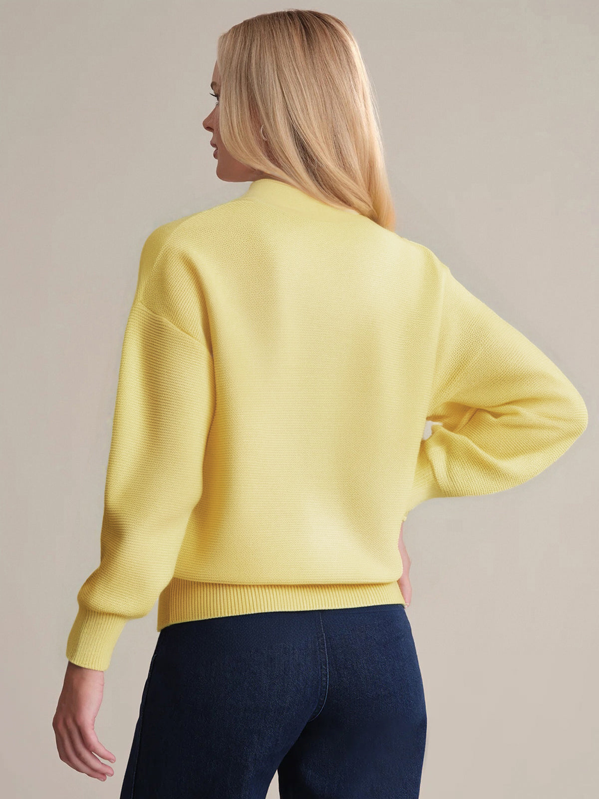 Emy: Soft Cotton Crewneck Cardigan Sweater for Women | Cozy Fall & Winter Layering | Perfect for Casual Outfits, Office Wear, and Lounging at Home