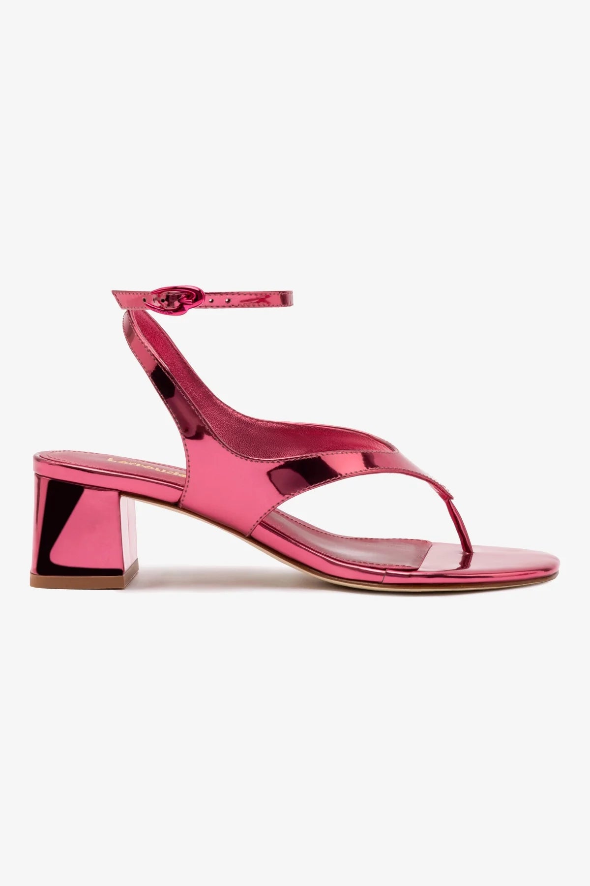 Gaia Block Sandal Women's French Rose Specchio Mirror Heel - Perfect for Summer Weddings, Beach Vacations & Date Nights