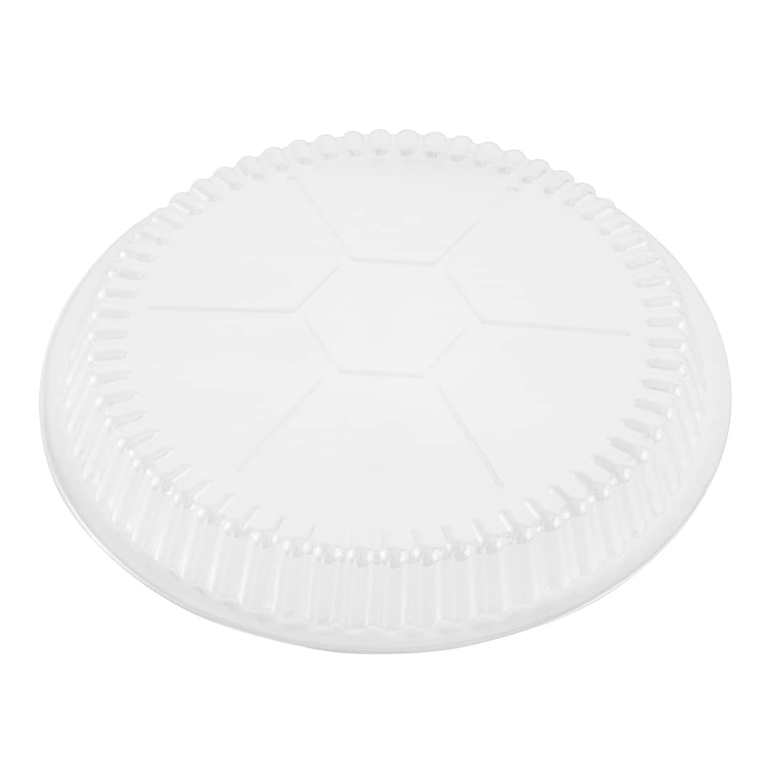 Restaurantware 100-Pack Clear Plastic Dome Lids for 8-Inch Aluminum Takeout Containers - Foil Lux Design, Pans Sold Separately - Perfect for Food Delivery, Catering & Restaurant To-Go Orders