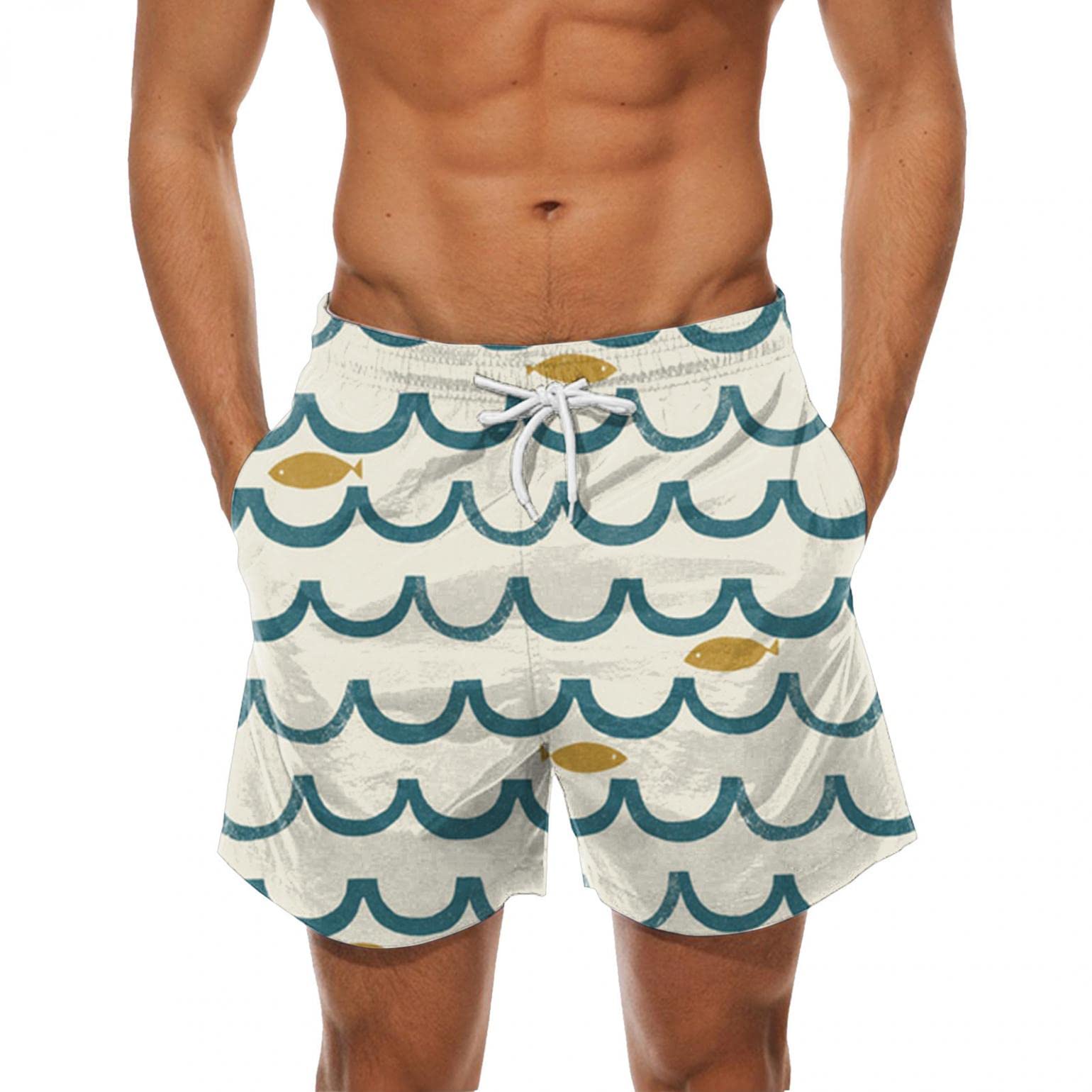 **Men's Quick Dry Swim Trunks with Mesh Lining - Comfortable Bathing Suits for Swimming, Beach & Pool Activities**