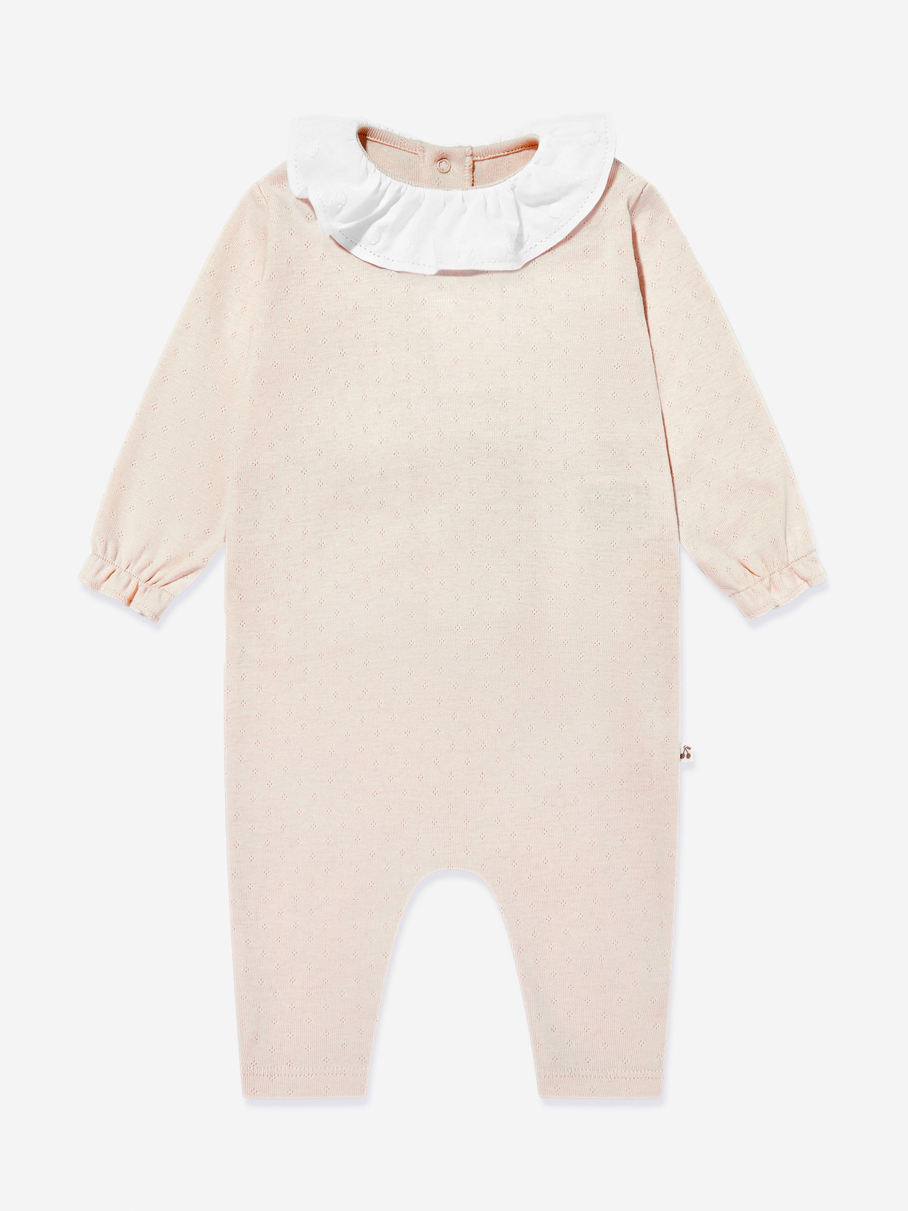 Baby Girls Atijane Romper in Ivory | Soft Cotton Jumpsuit for Infants & Toddlers | Perfect for Playtime, Photos & Special Occasions