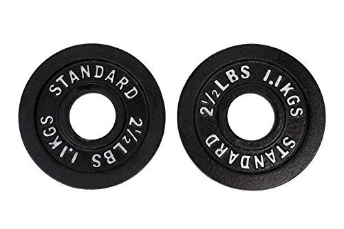 Ader Olympic Weight Plates Set - 4 Pairs (1.25, 2.5, 5, 10 Lbs) for Home Gym, CrossFit & Strength Training - Premium Black Cast Iron Plates