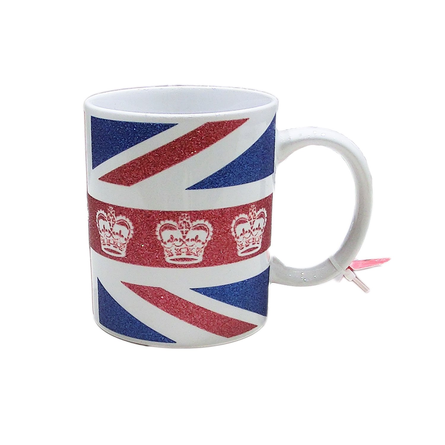 Union Jack Crown Glitter Mug 11oz - Perfect for Tea & Gifts