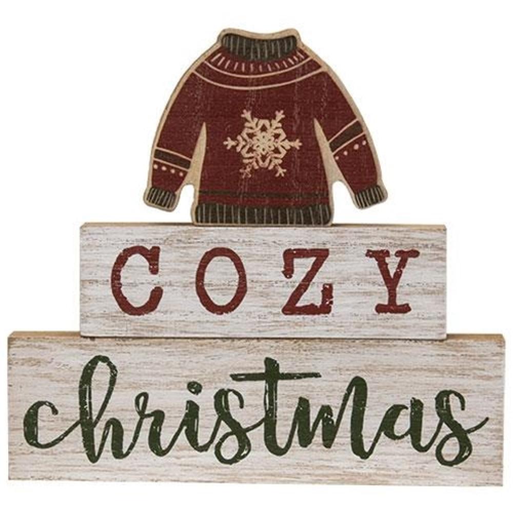 3-Pack Cozy Christmas Sweater Stackers - Festive Holiday Decor for Mantel, Tabletop & Gift Giving