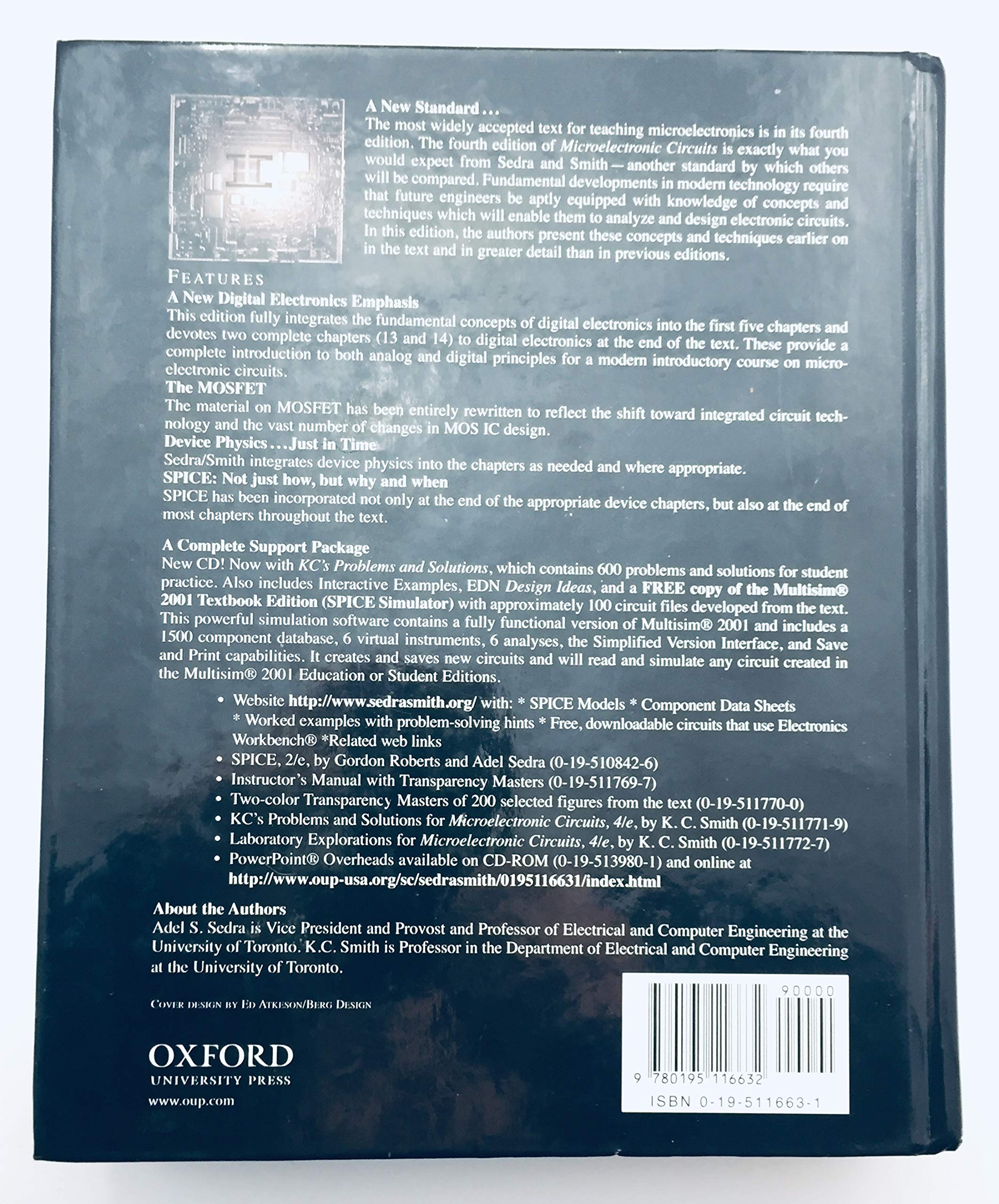 Microelectronic Circuits - Oxford Series in Electrical & Computer Engineering | Textbook for Students & Professionals | Circuit Design & Analysis