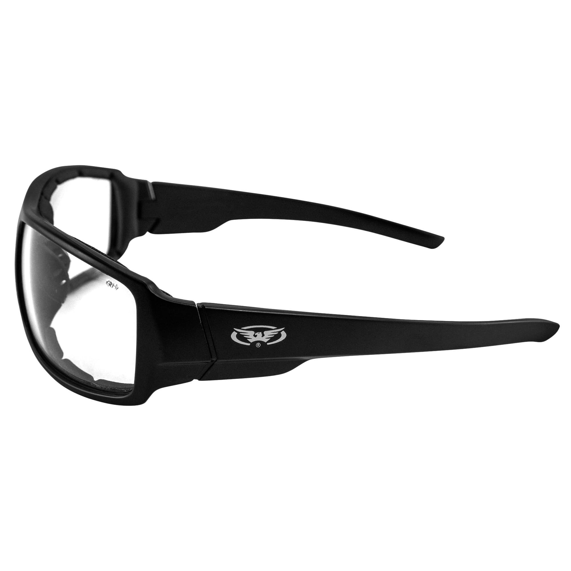 Global Vision Eyewear Italiano Plus Series Safety Sunglasses - Matte Black Frames for Outdoor Work, Sports & UV Protection | ANSI Z87.1 Certified