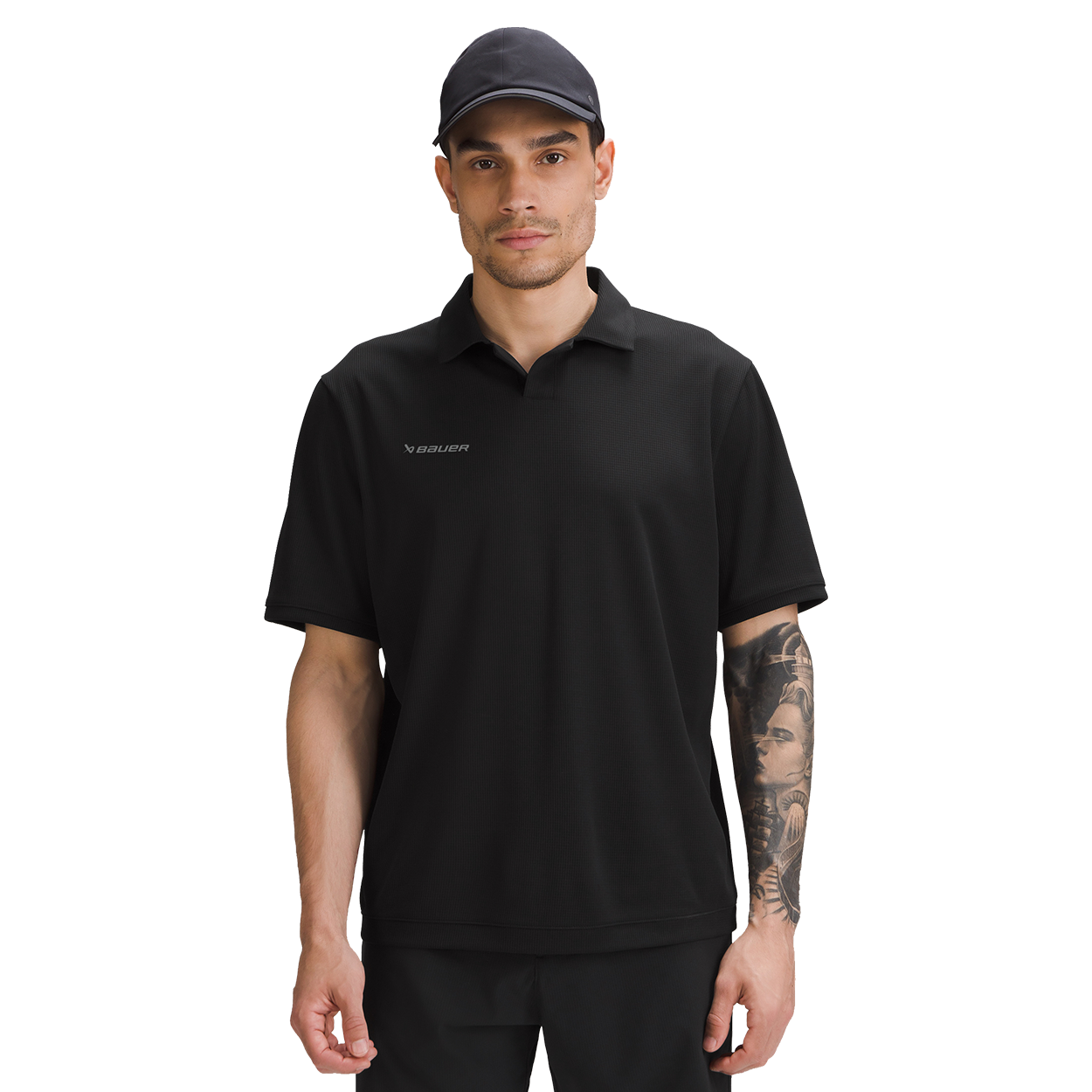 Bauer & lululemen Johnny Collar Polo Shirt for Men - Breathable & Moisture-Wicking Golf & Casual Wear