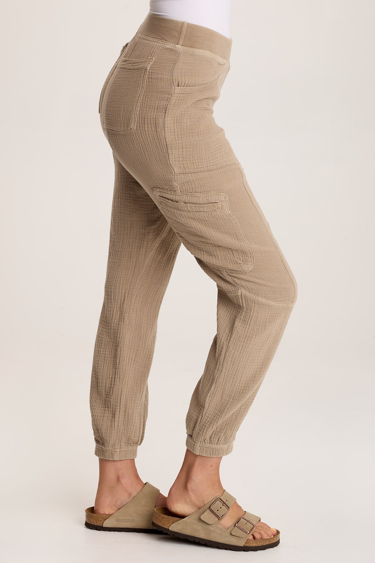 Hidalgo Soft Plush Gauze Jogger Pants for Women - Cozy Lounge Pants, Elastic Waistband, Breathable Fabric - Perfect for Yoga, Relaxing at Home, and Casual Wear