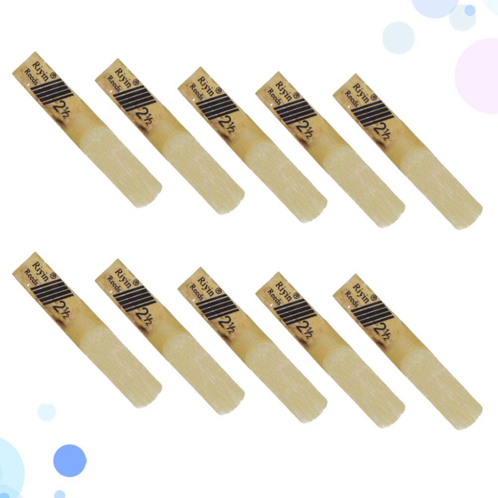 10pcs Professional Bb Clarinet Reeds for B Flat Clarinet - High Quality Woodwind Accessories for Clarinetists | Perfect for Practice, Performances & Band Rehearsals
