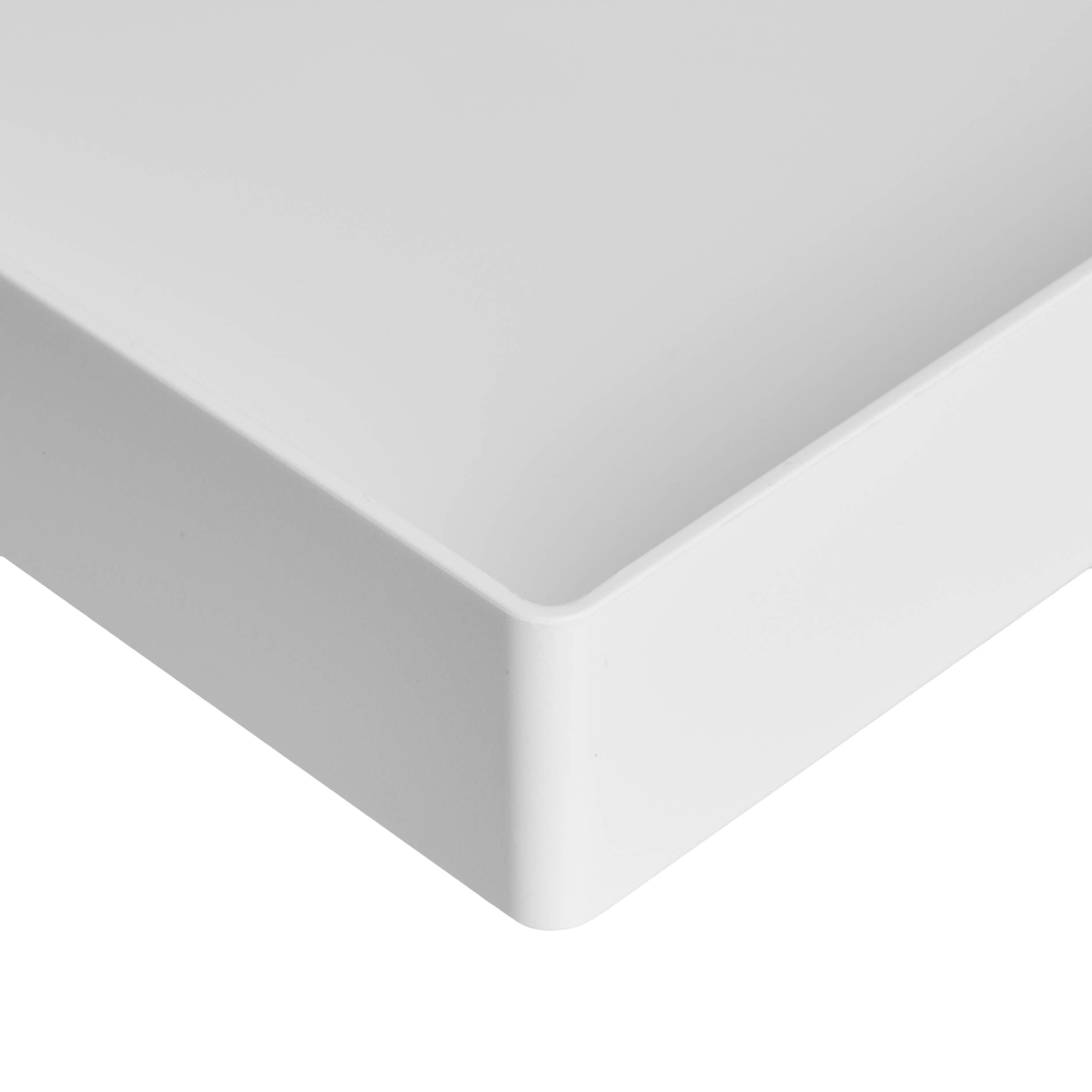 Amazon Basics 2-Pack White Plastic Desk Organizer & Letter Tray - Perfect for Office, Home, or School Organization - Stackable File Holders for Papers, Documents, and Supplies