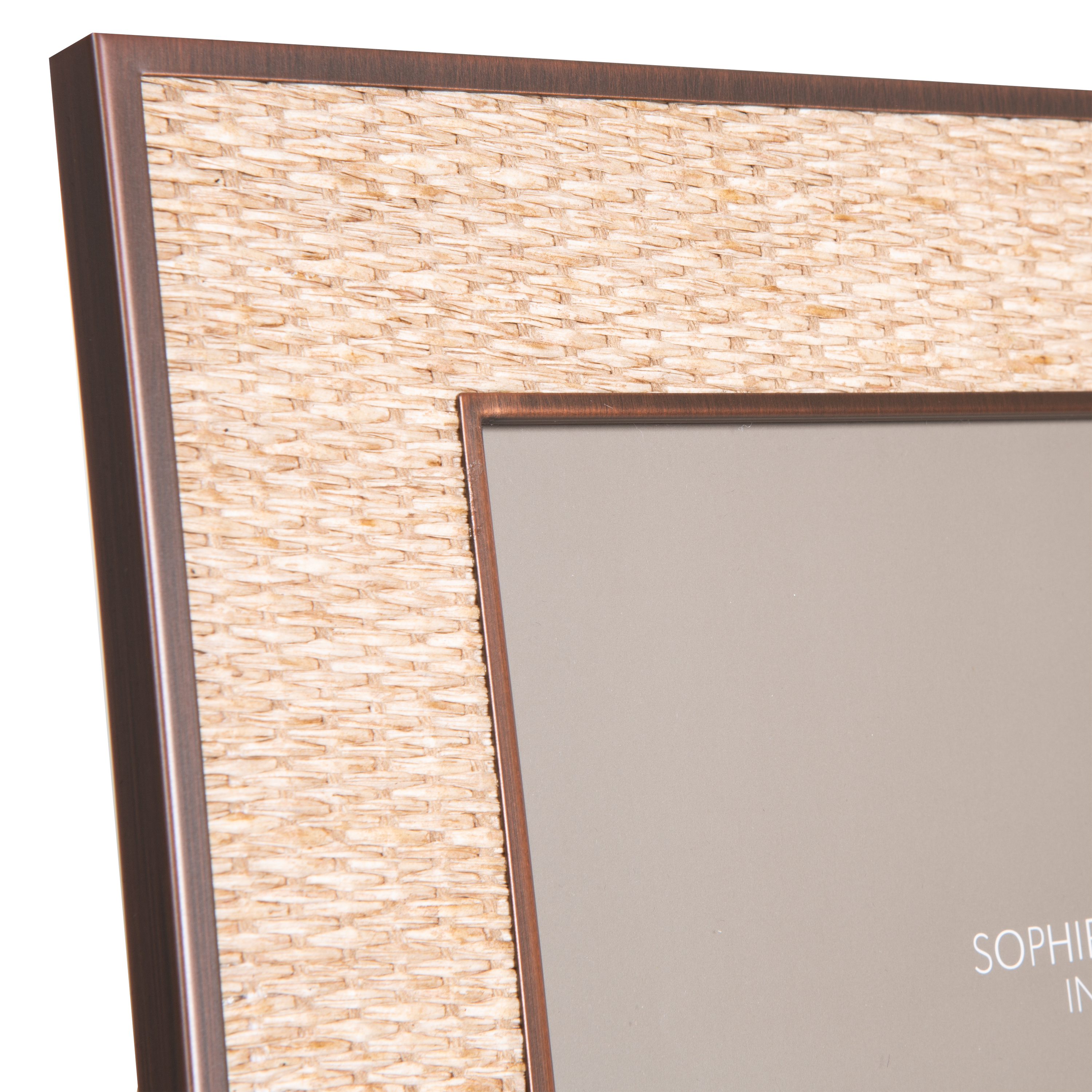 Natural Rattan Frame - Handwoven Wheat Design for Boho Home Decor | Perfect for Living Room, Bedroom, or Patio