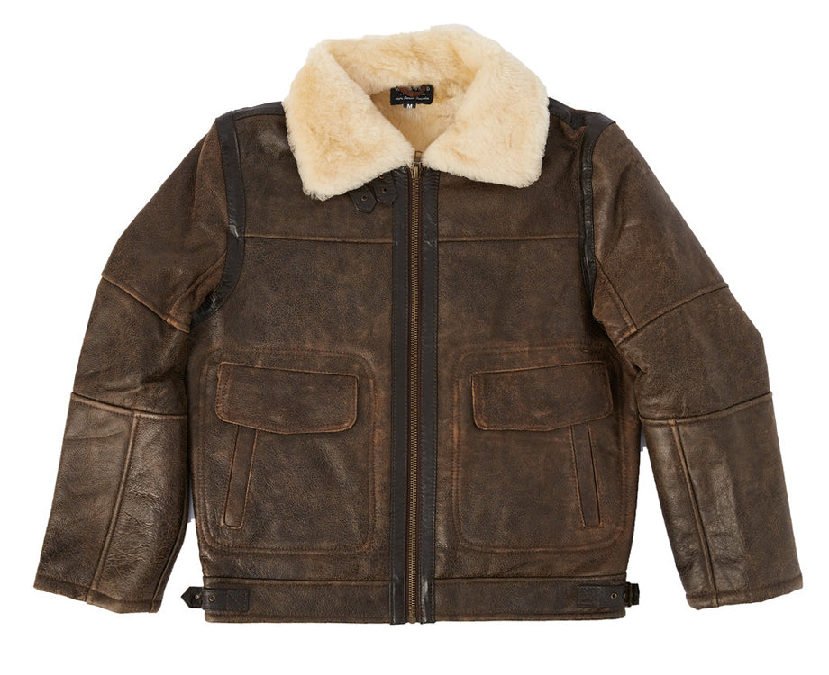 Premium Genuine Sheepskin Bomber Jacket for Men & Women - Warm Winter Aviator Leather Coat with Soft Fleece Lining | Perfect for Cold Weather, Outdoor Adventures & Casual Fashion