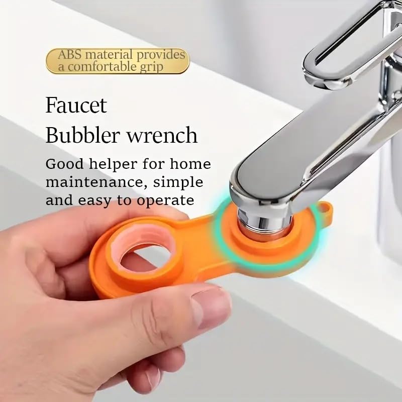 Finzatik Faucet Aerator Removal Wrench - Faucet Bubbler & Aerator Tool for Bathroom, Kitchen Sink & Tap - Plumber's Installation & Loosening Wrench for Easy Faucet Maintenance (Perfect for DIY Home Repairs & Professional Plumbing)