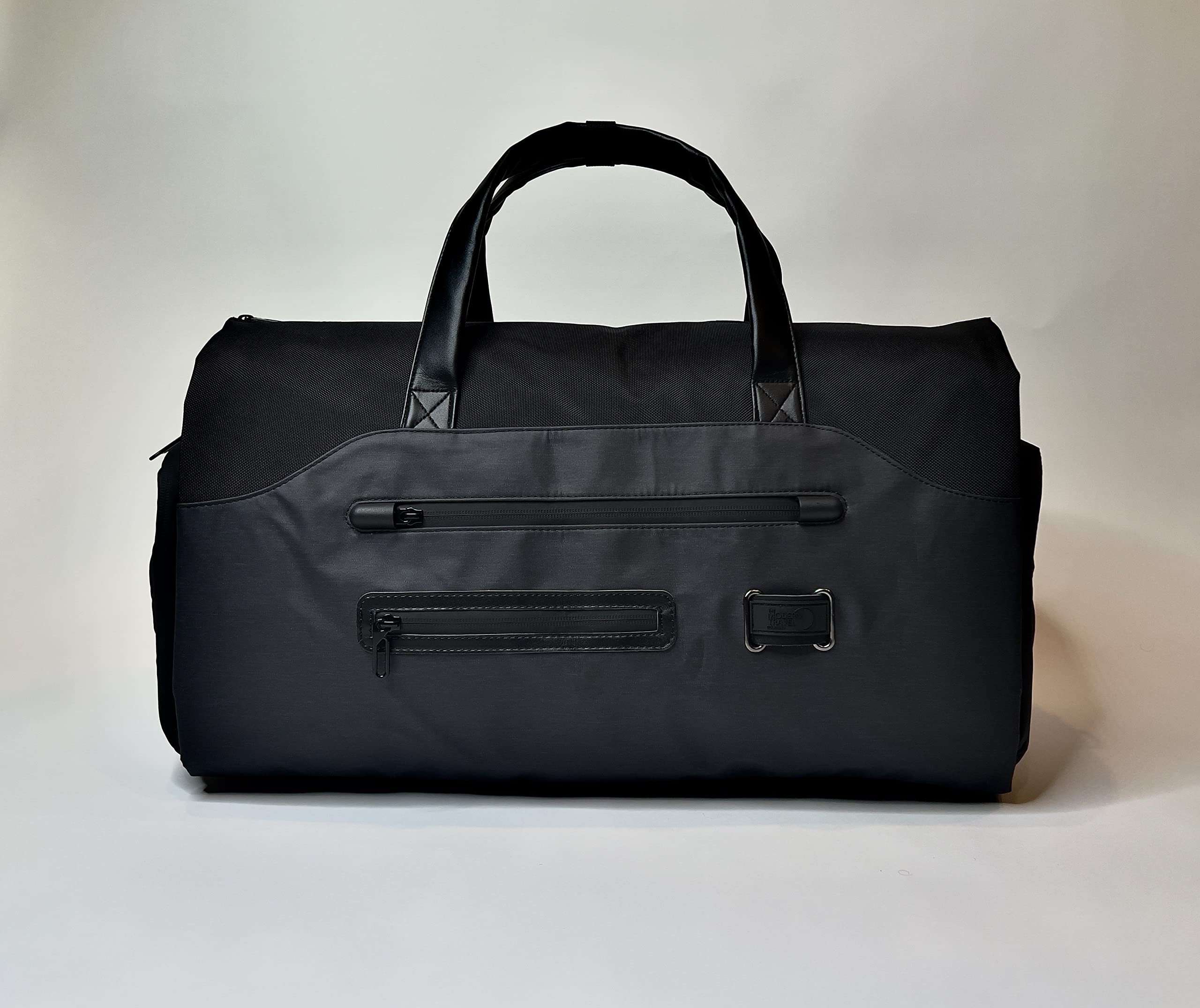 4 IN 1 Convertible Garment Duffel Bag - Waterproof & Scratch Resistant Travel Bag with Hidden Backpack Straps for Men & Women | Perfect for Business Trips, Gym, Weekend Getaways & International Travel (Onyx Black)