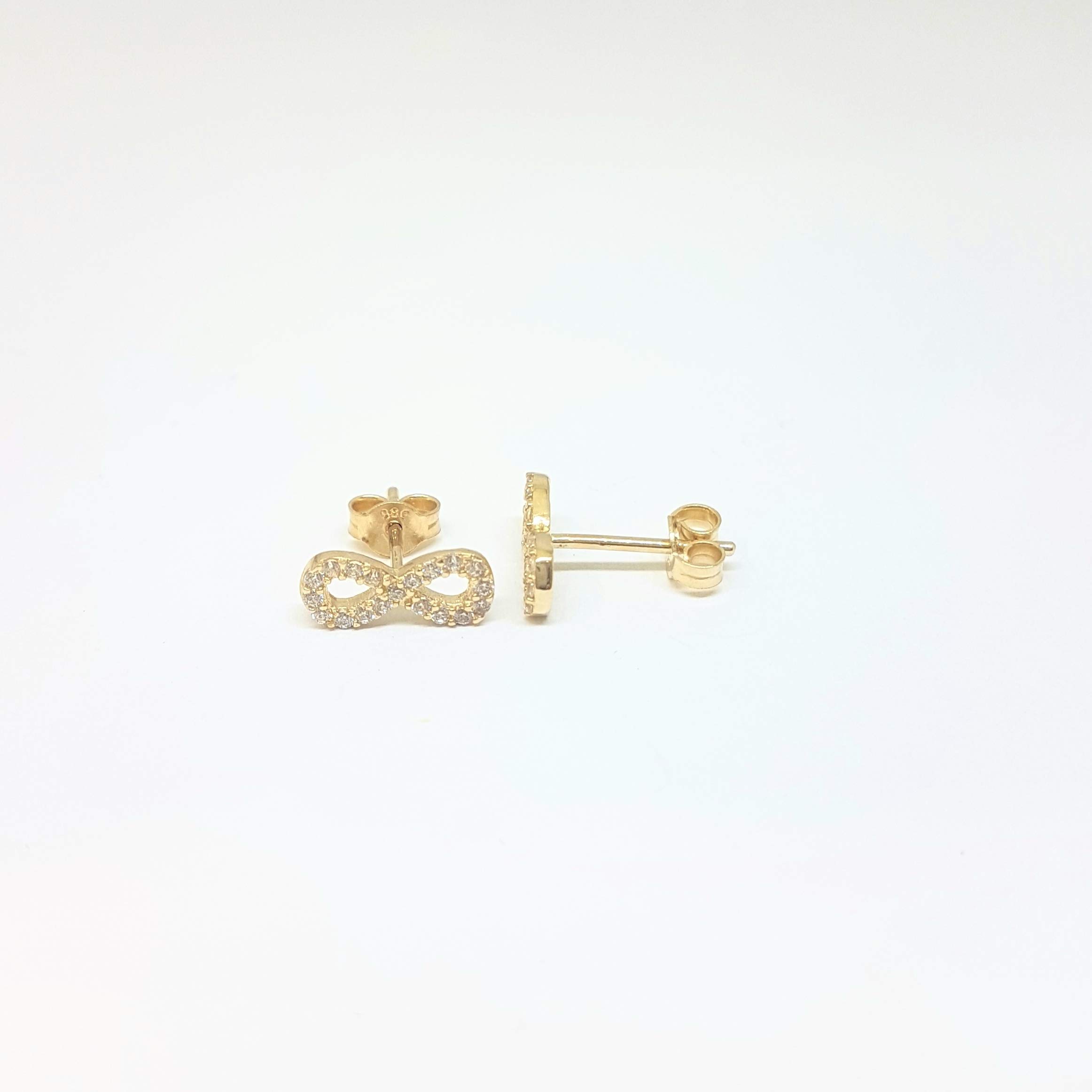 14K Solid Gold Infinity Stud Earrings for Women - Hypoallergenic Luxury Jewelry | Perfect Birthday, Anniversary & Valentine's Day Gift for Her | Everyday Wear, Date Night & Special Occasions