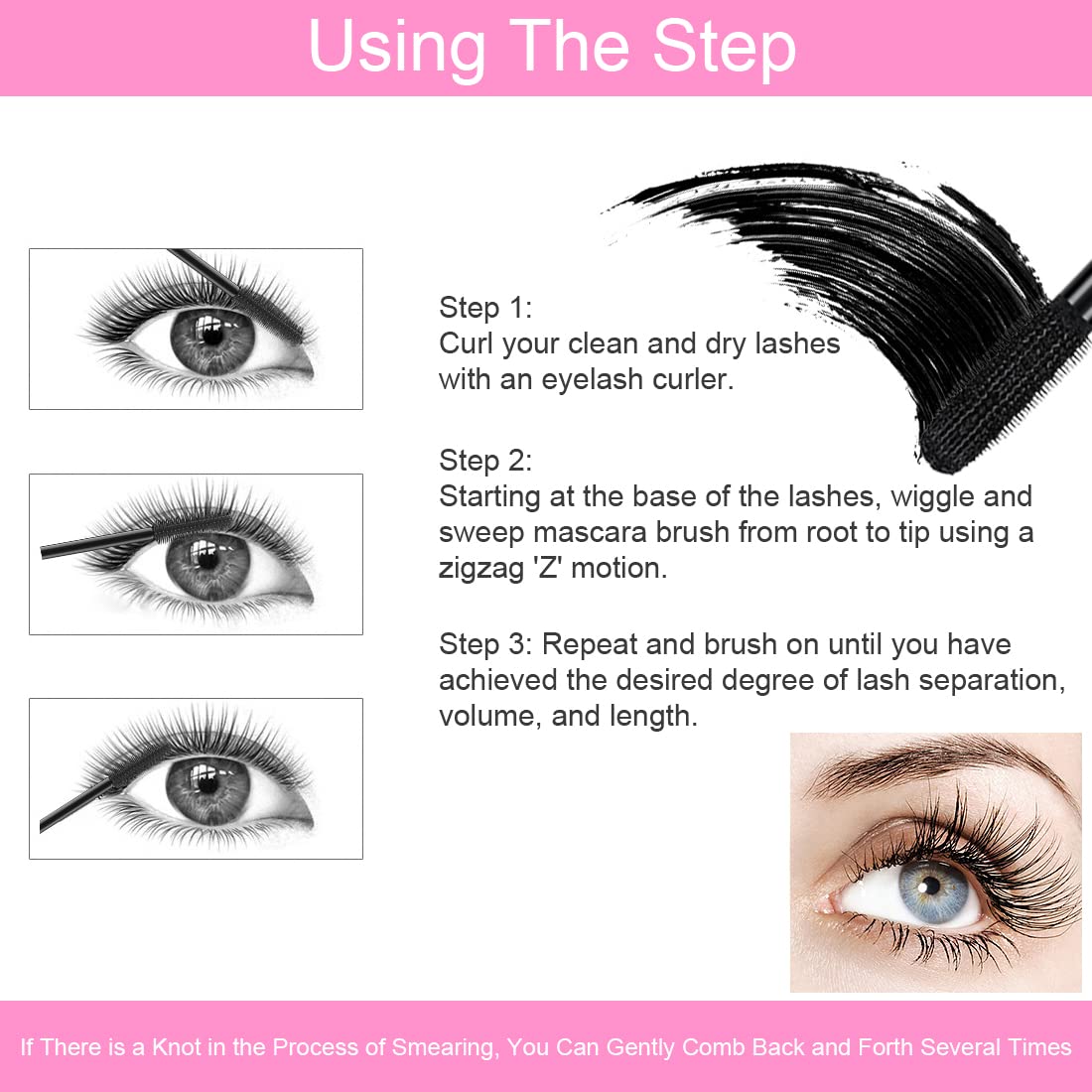 2 Pack 4D Silk Fiber Lash Mascara - Waterproof & Smudge-Proof for Long Lasting, Lengthening & Thickening Eyelashes | Perfect for Daily Wear, Special Occasions & Photo Shoots