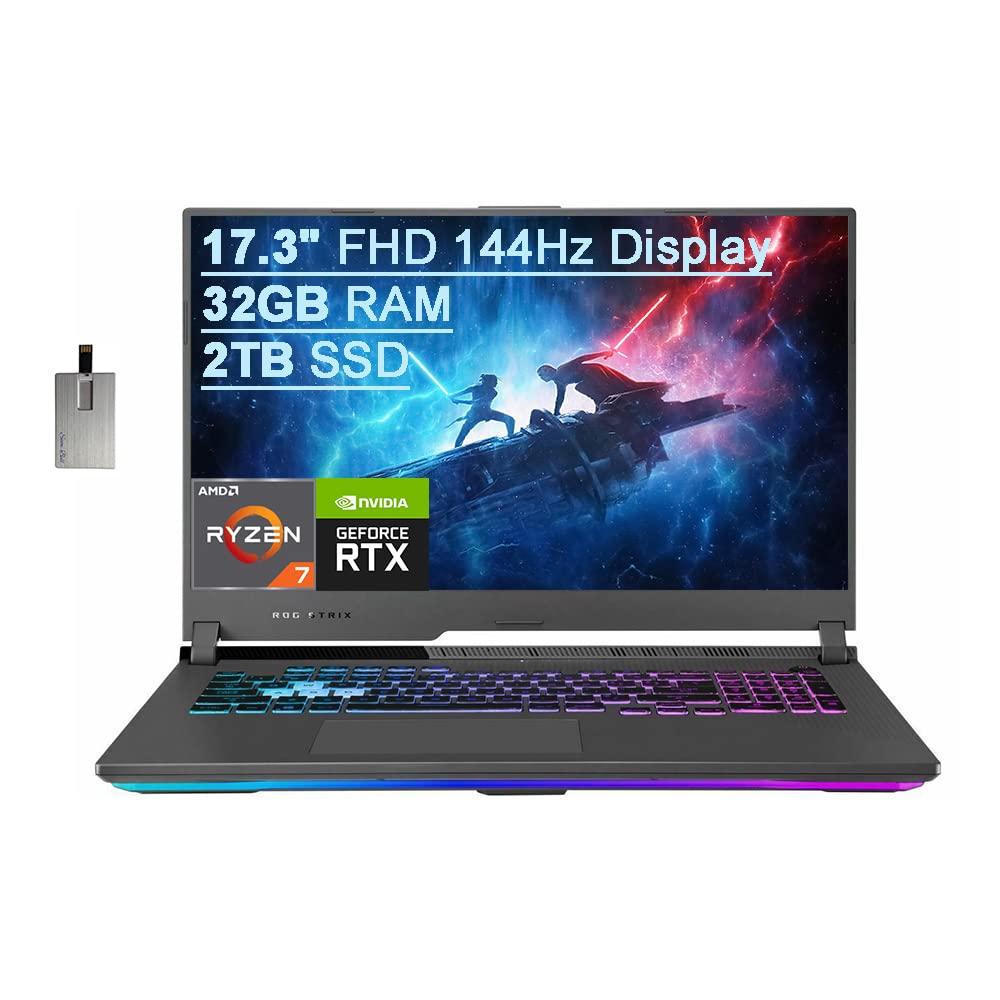 ASUS ROG Strix G17 Gaming Laptop - Ryzen 7, RTX 3060, 144Hz for Pro Gaming