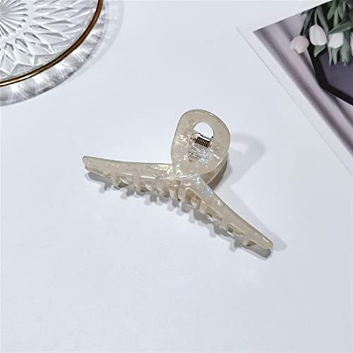 Stylish Acetate Mermaid Hair Claws - Elegant Barrettes Hair Clips for Women & Girls (Colorful White, 10.7cm) - Perfect for Weddings, Parties & Everyday Hair Accessories