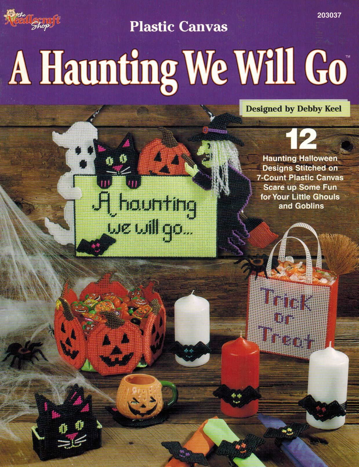 Plastic Canvas Kit - A Haunting We Will Go (203037) DIY Cross Stitch for Halloween Decorations, Home Crafts & Gift Making