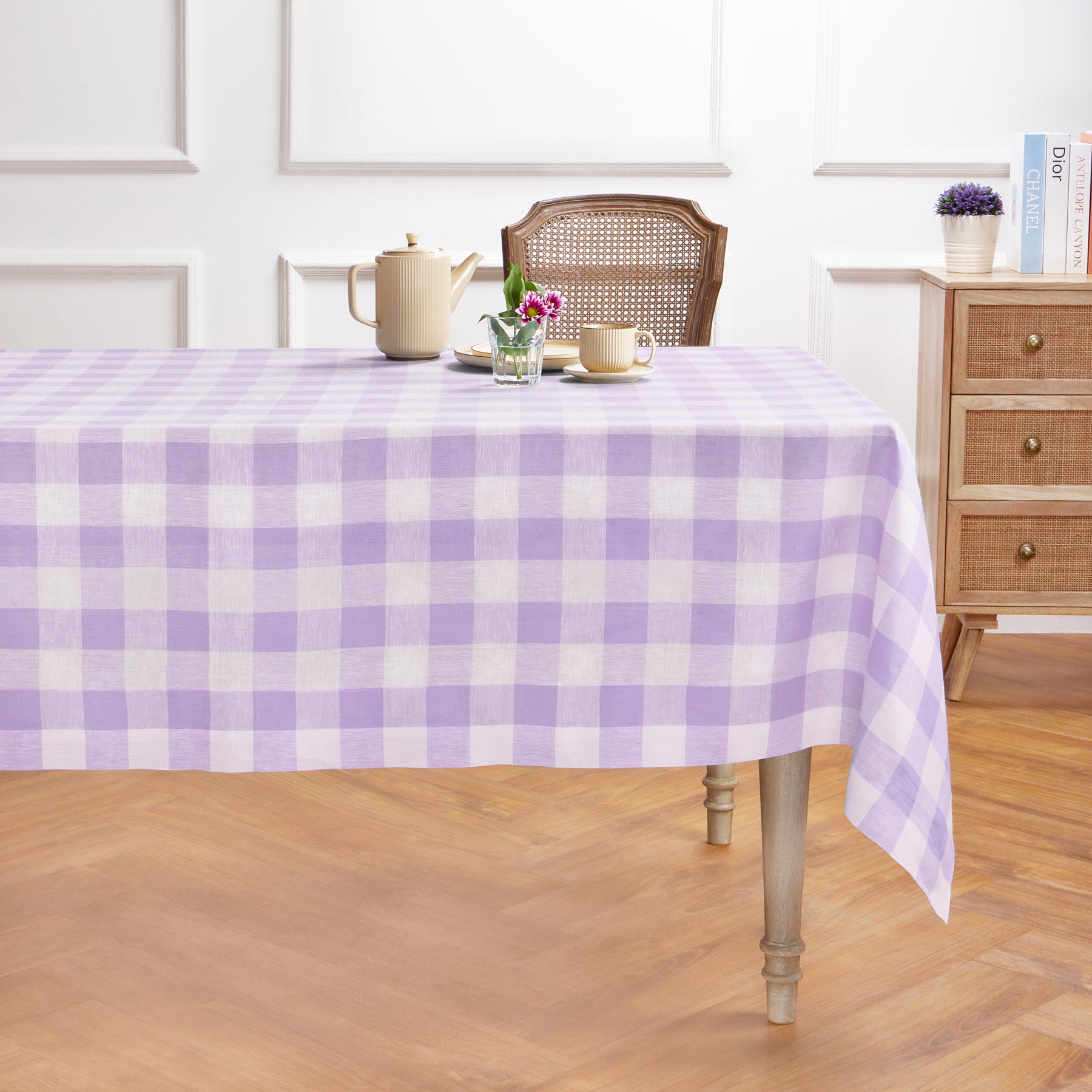 Buffalo Check Tablecloth - Red and Black Plaid Cotton Table Cover for Kitchen, Dining Room, and Picnic - Perfect for Holiday Decor and Outdoor Gatherings