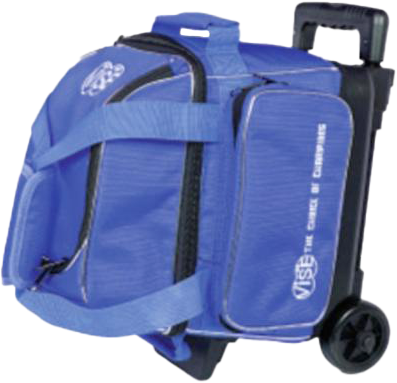 Premium Vise 1 Ball Roller Bowling Bag - Durable Blue Bowling Ball Carrier with Wheels for Easy Transport | Perfect for League Play, Tournaments & Practice Sessions