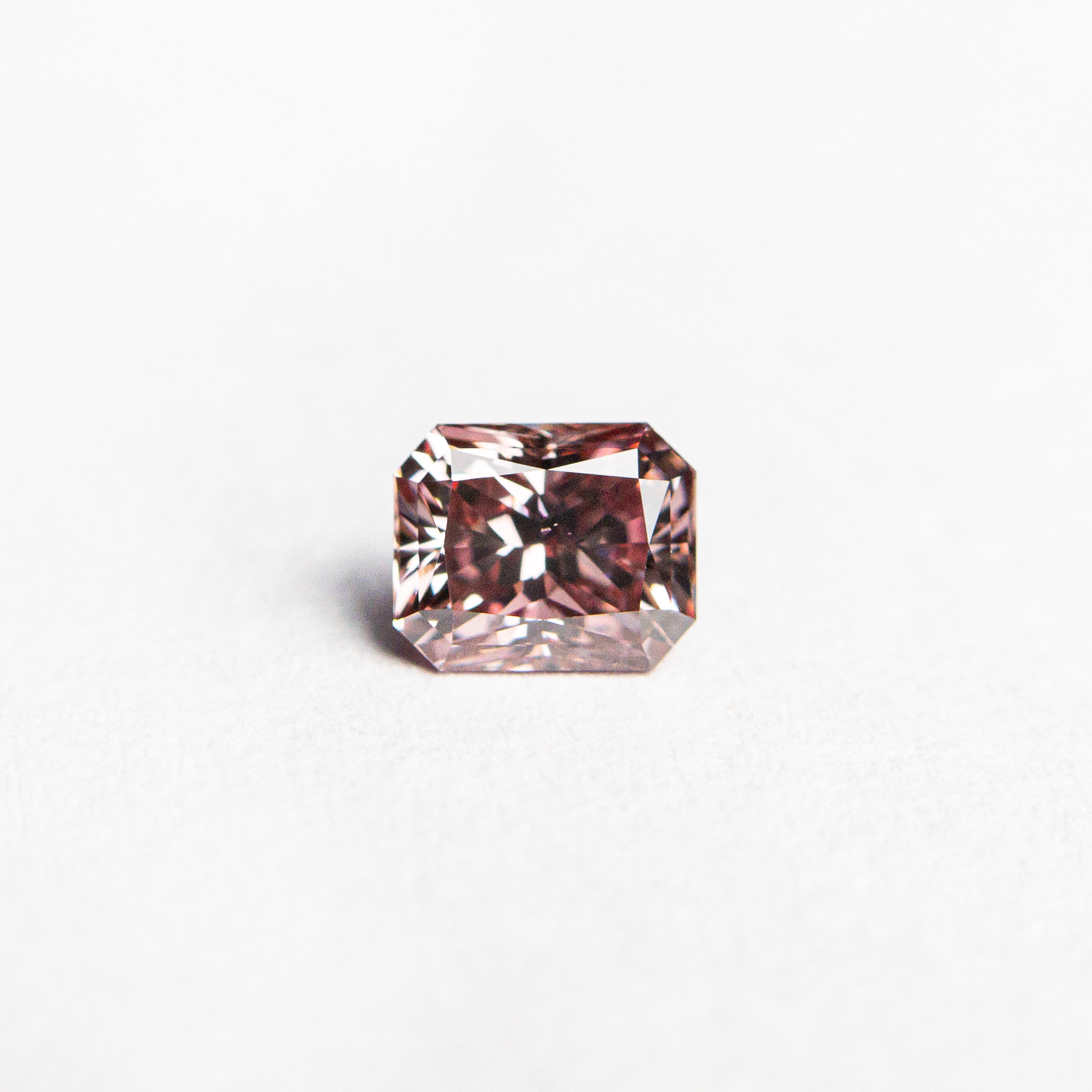 0.35ct GIA Certified Fancy Deep Pink SI1 Diamond - 4.40x3.60x2.73mm Cut Corner Rectangle Brilliant Cut for Engagement Rings & Fine Jewelry