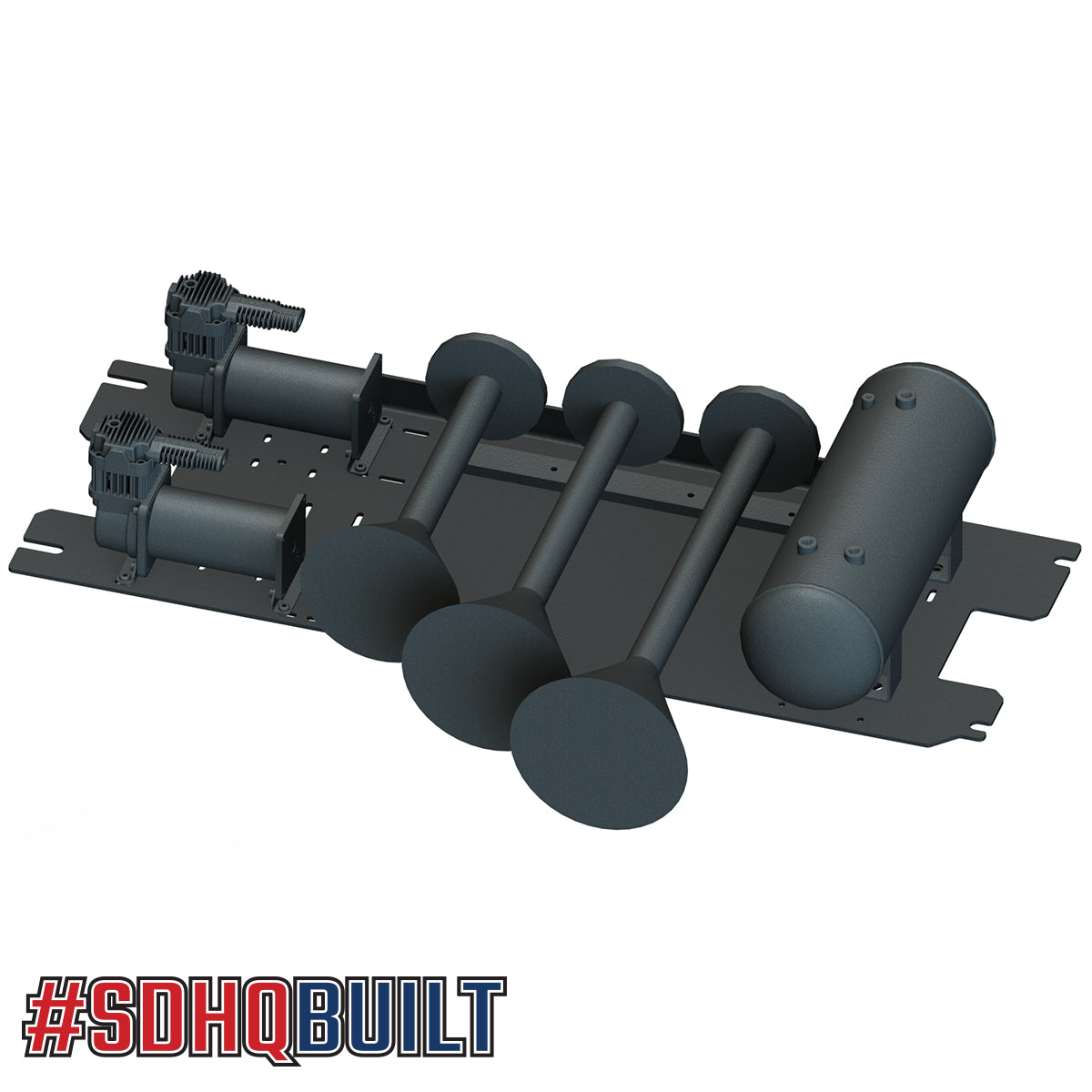 SDHQ Built Under Bed Air Compressor Mount for 2020-2025 Chevrolet/GMC 2500/3500 HD Trucks - Perfect for Off-Roading & Towing Accessories