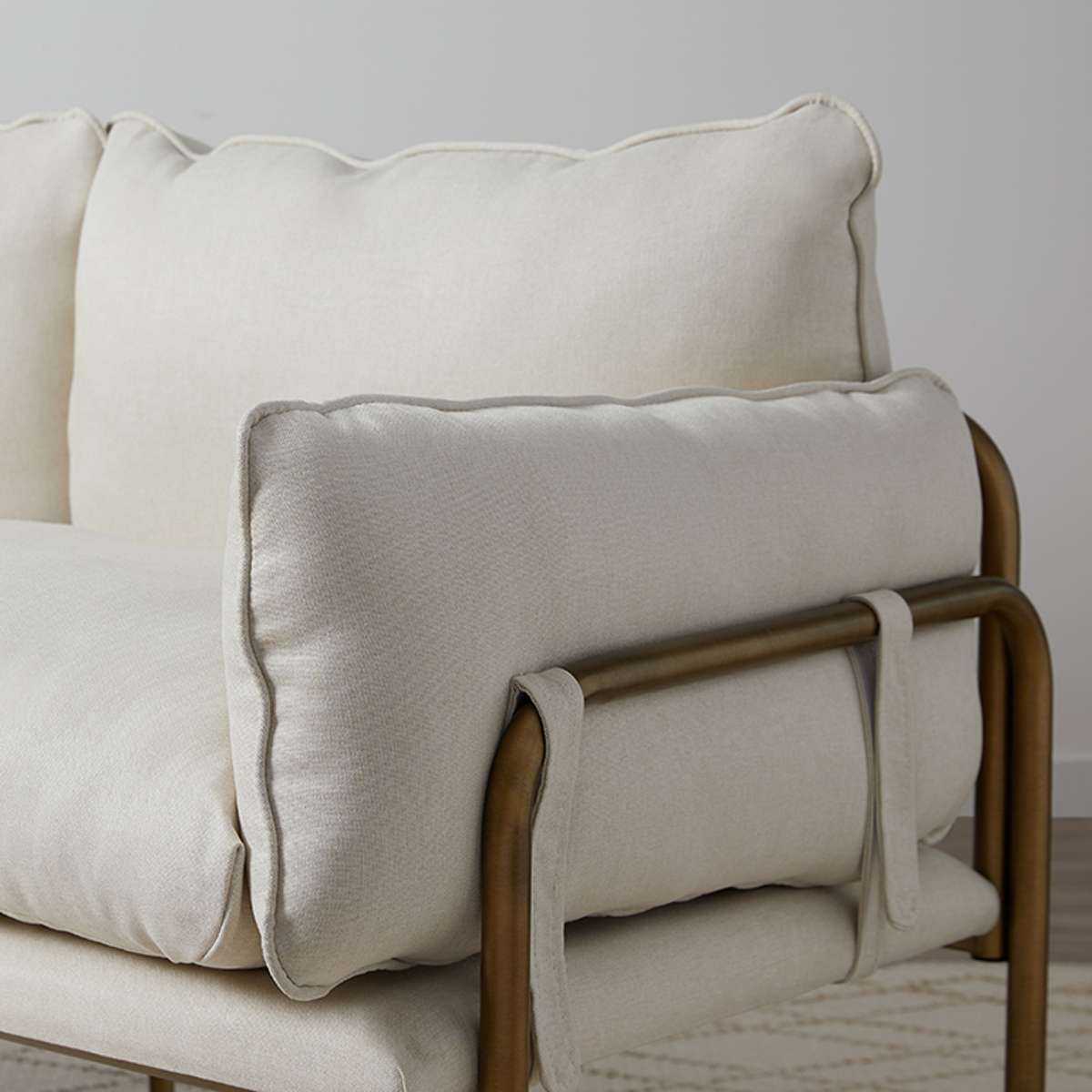 Hubert Two Seater Sofa in Bronze - Modern Living Room Furniture for Small Spaces & Apartments