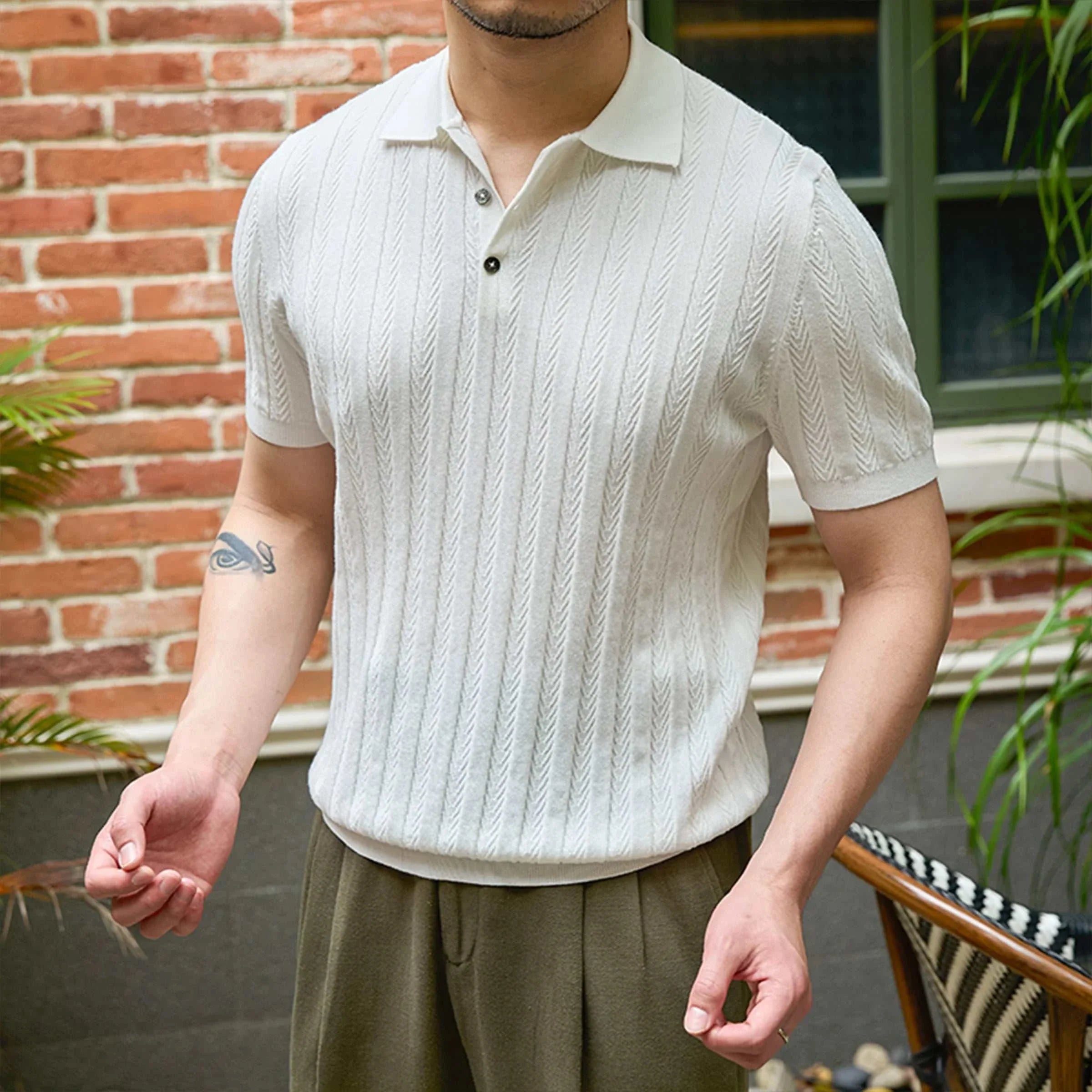 Spring Gentleman English T-Shirt - Stylish Casual Wear for Men | Perfect for Office, Outings & Everyday Comfort