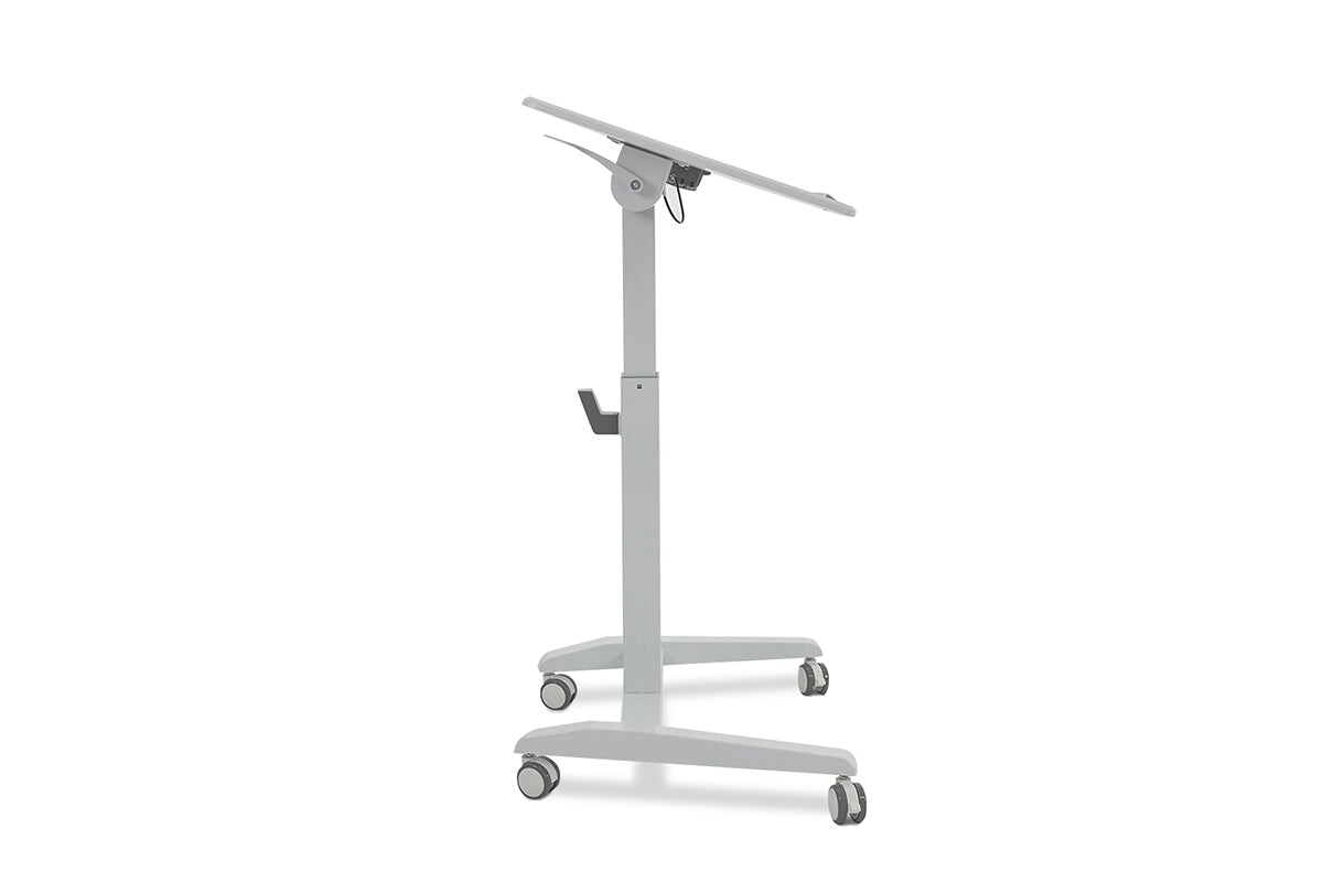 Adjustable Height Mobile Standing Desk with Wheels - Ergonomic Rolling Workstation for Home & Office - Perfect for Laptop, Computer, and Workspace Flexibility