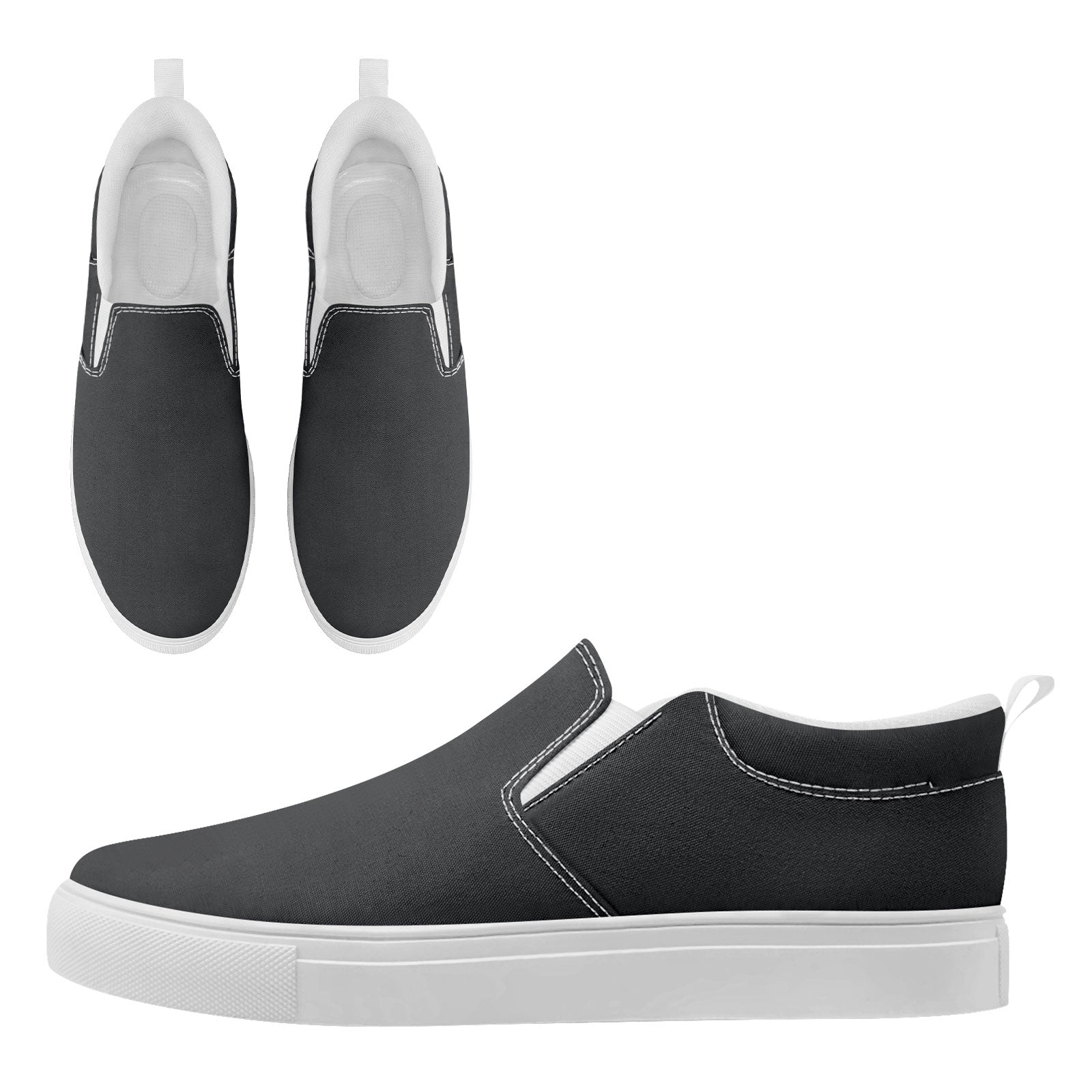 Custom Personalized Canvas Slip-On Sneakers - Handmade & Unique Design (FN071 E028030) - Perfect for Casual Wear, Gifts & Fashion Street Style